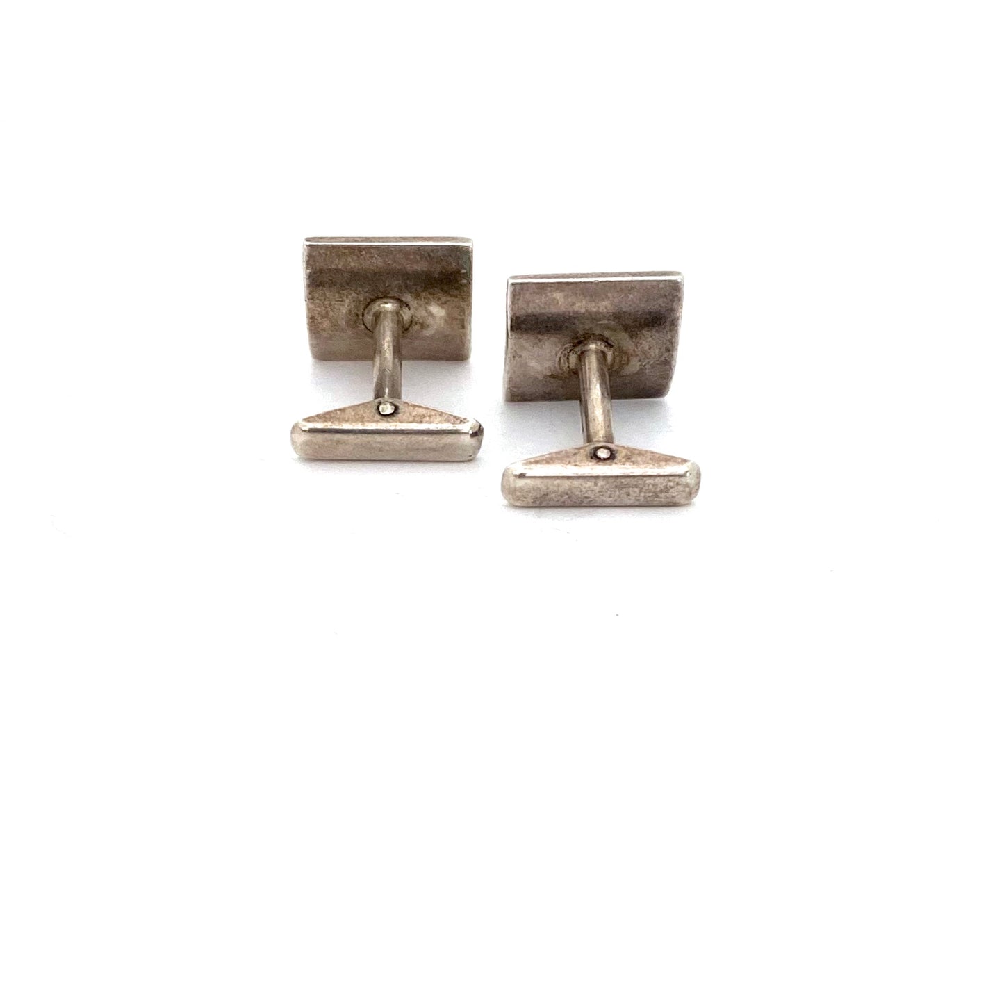 Allan Adler Modernist square silver cufflinks