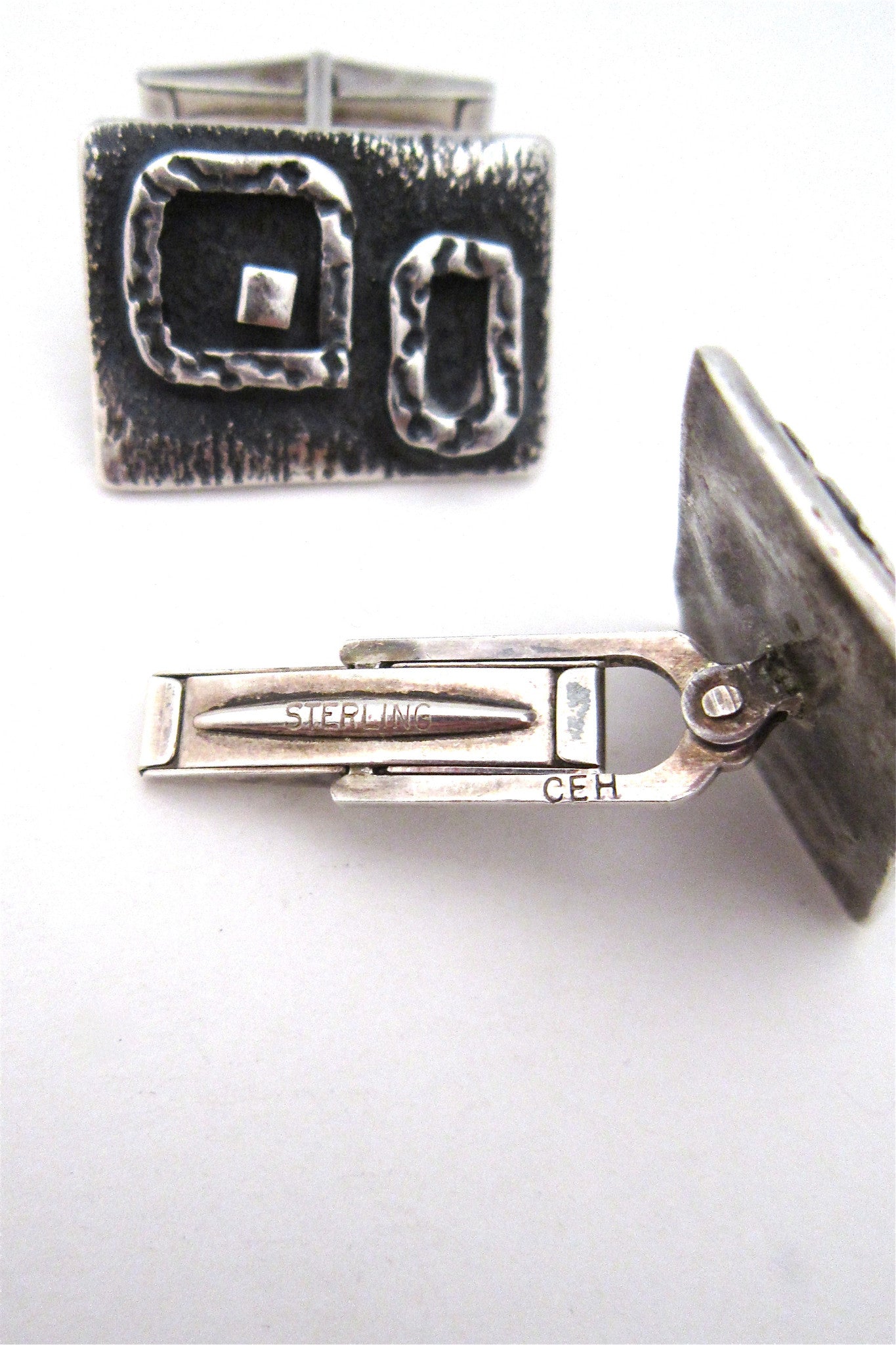 studio made mcm sterling silver cuff links