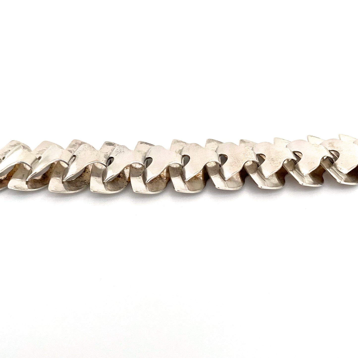 Georg Jensen wide articulated Modernist necklace ~ rare