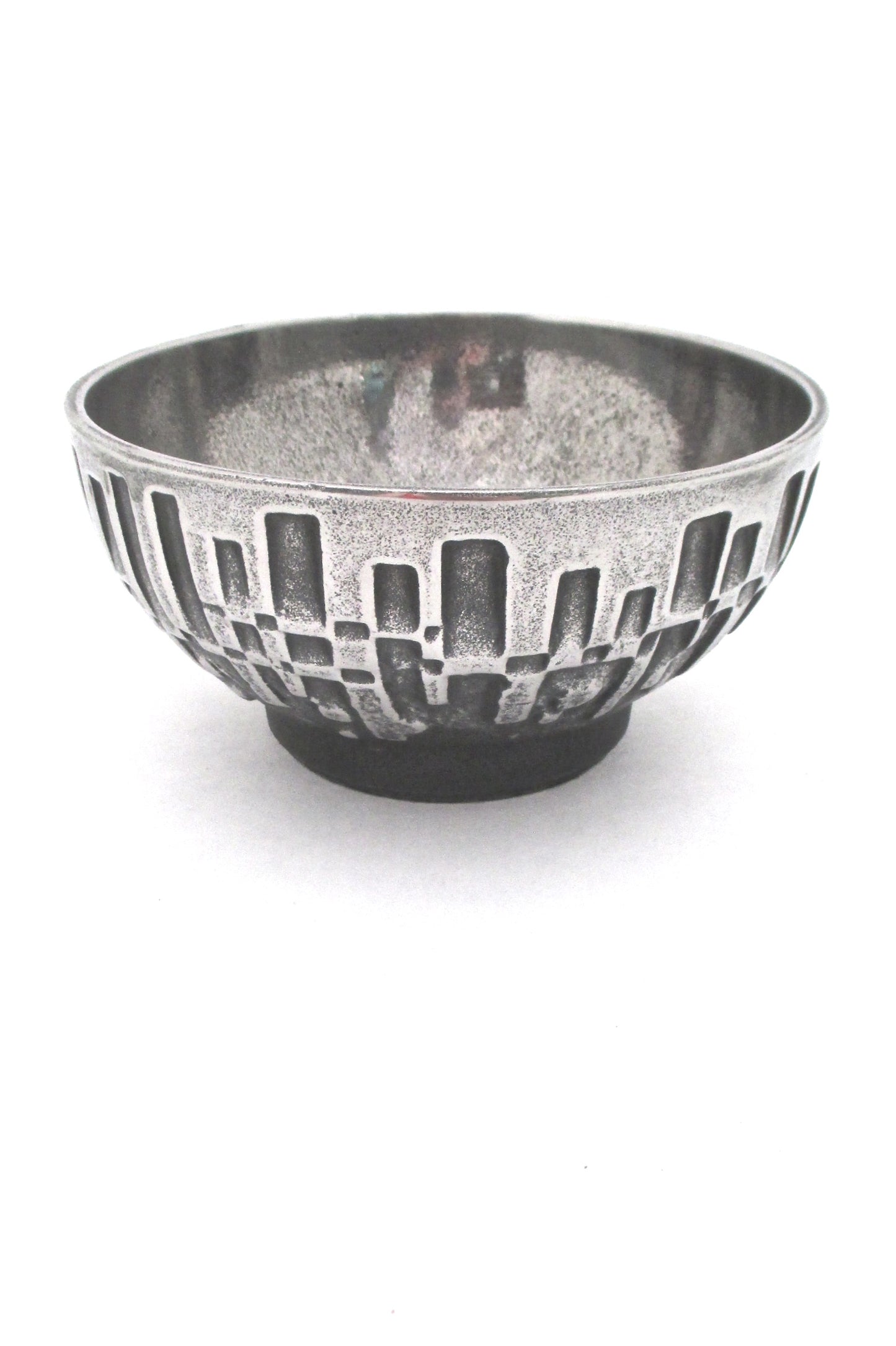 Olav Joff cast stainless steel brutalist bowl