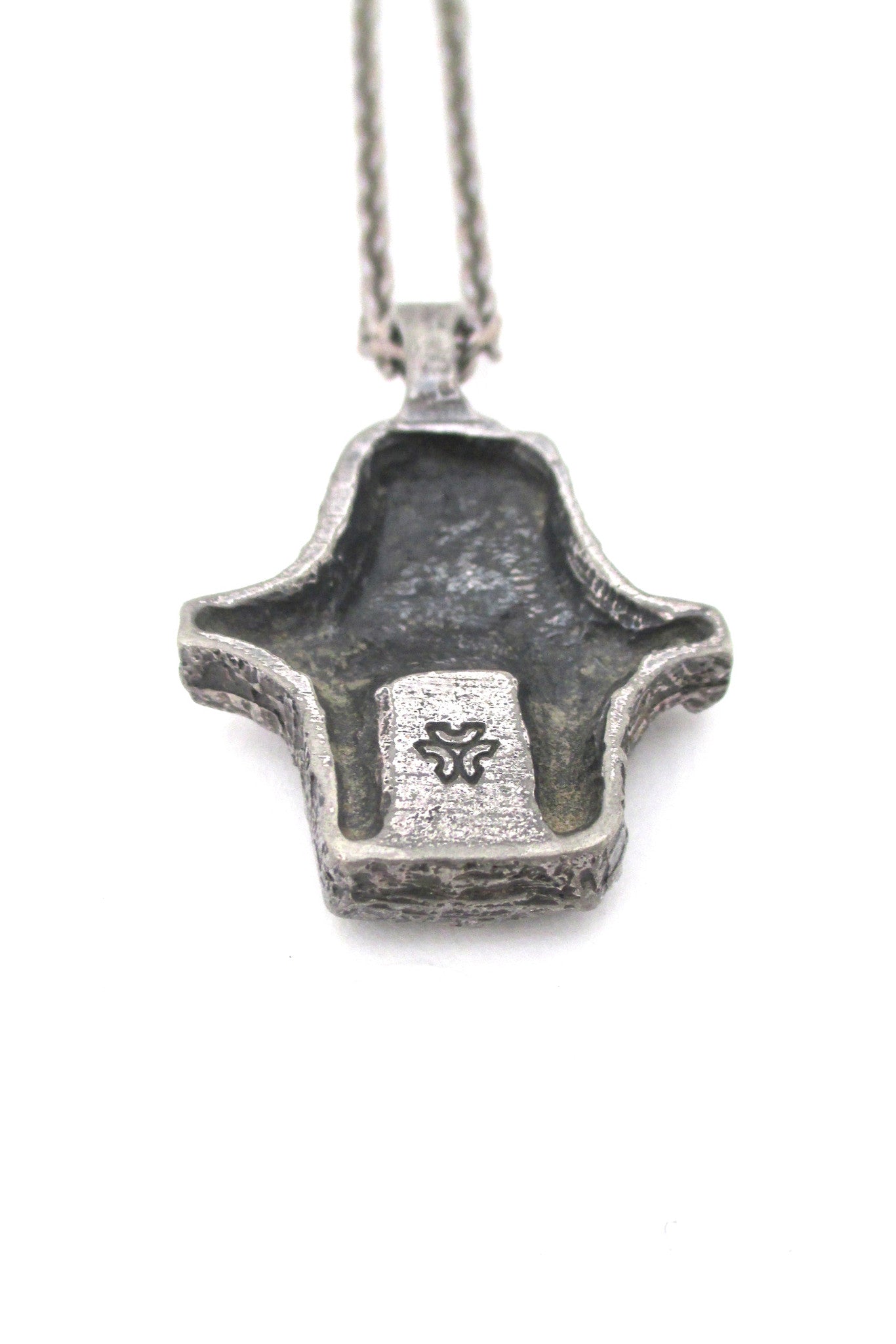 Guy Vidal '3 squares & a sphere' pendant necklace