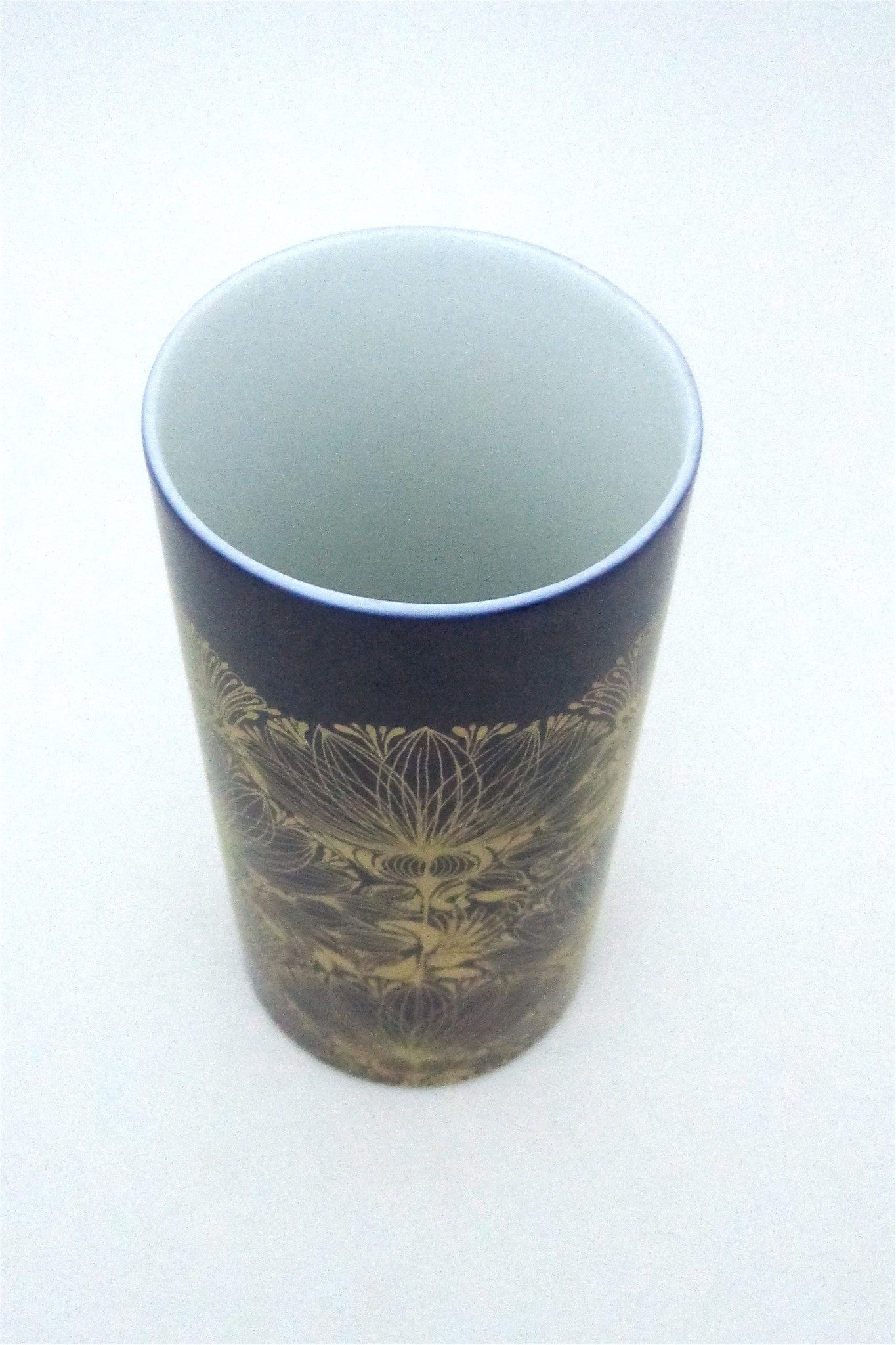 Rosenthal / Wiinblad cobalt blue & gold porcelain vase