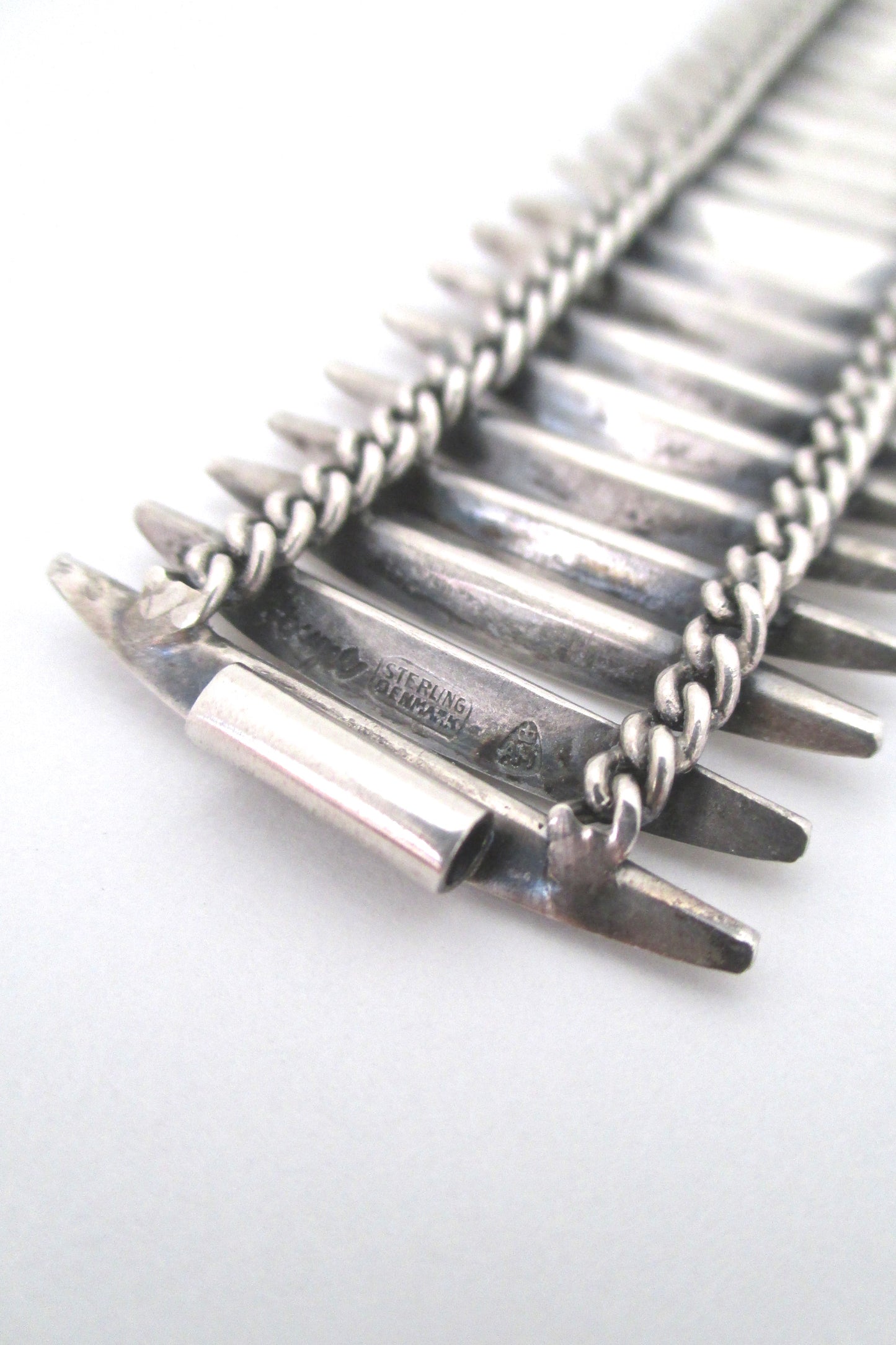 Anton Michelsen articulated silver bracelet by Gertrude Engel