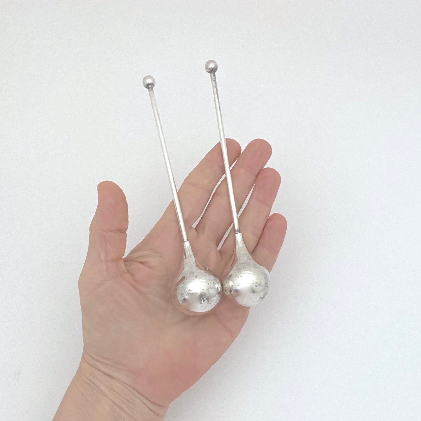 detail scale vintage ABSA Denmark silver plate drinks cocktail cooler stir sticks Scandinavian Modernist design