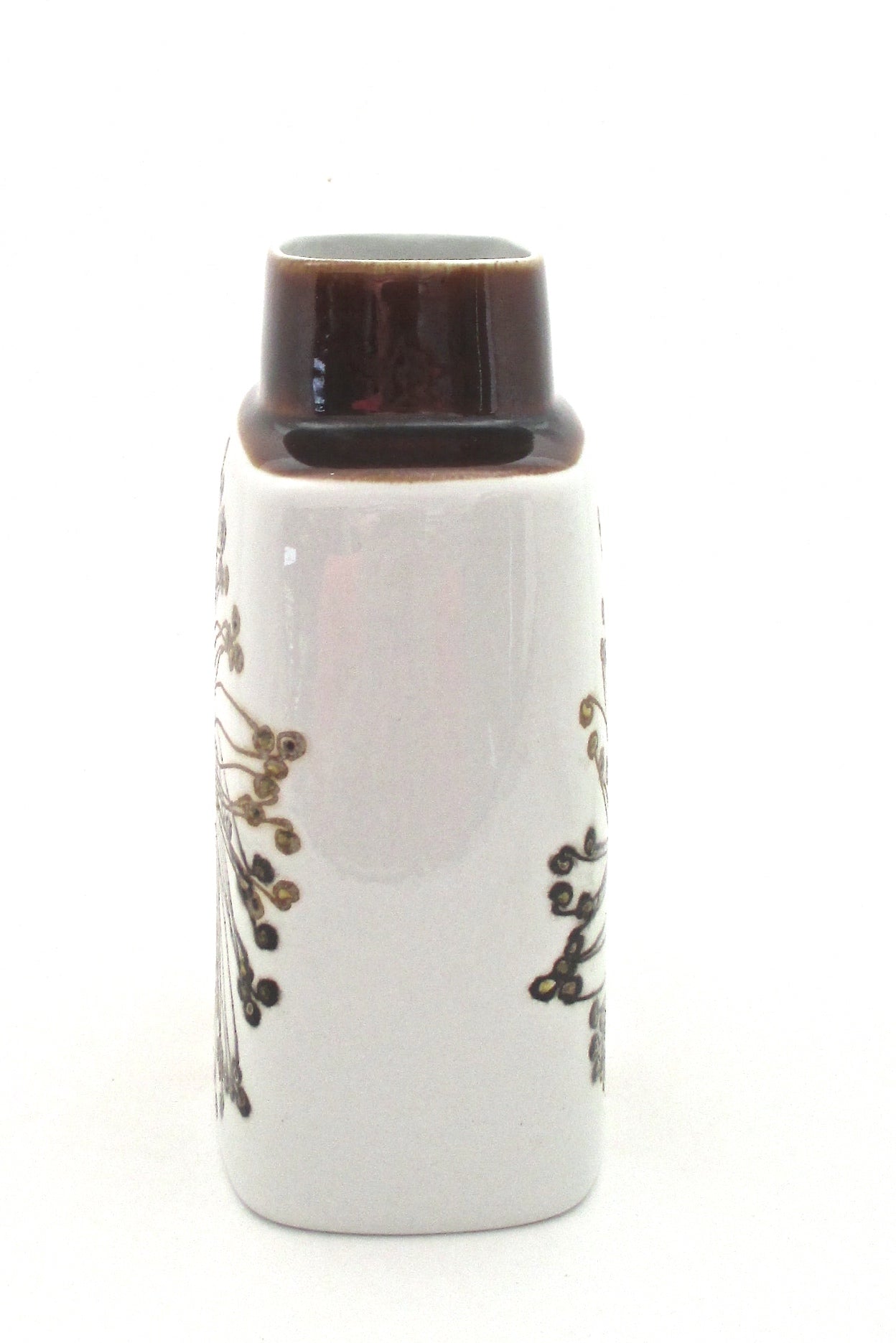 profile Royal Copenhagen Denmark vintage faience ceramic Baca vase by Ellen Malmer 1970s