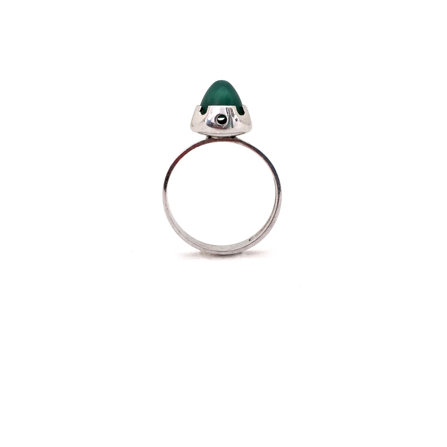 Martti Viikinniemi Finland silver & chrysoprase ring