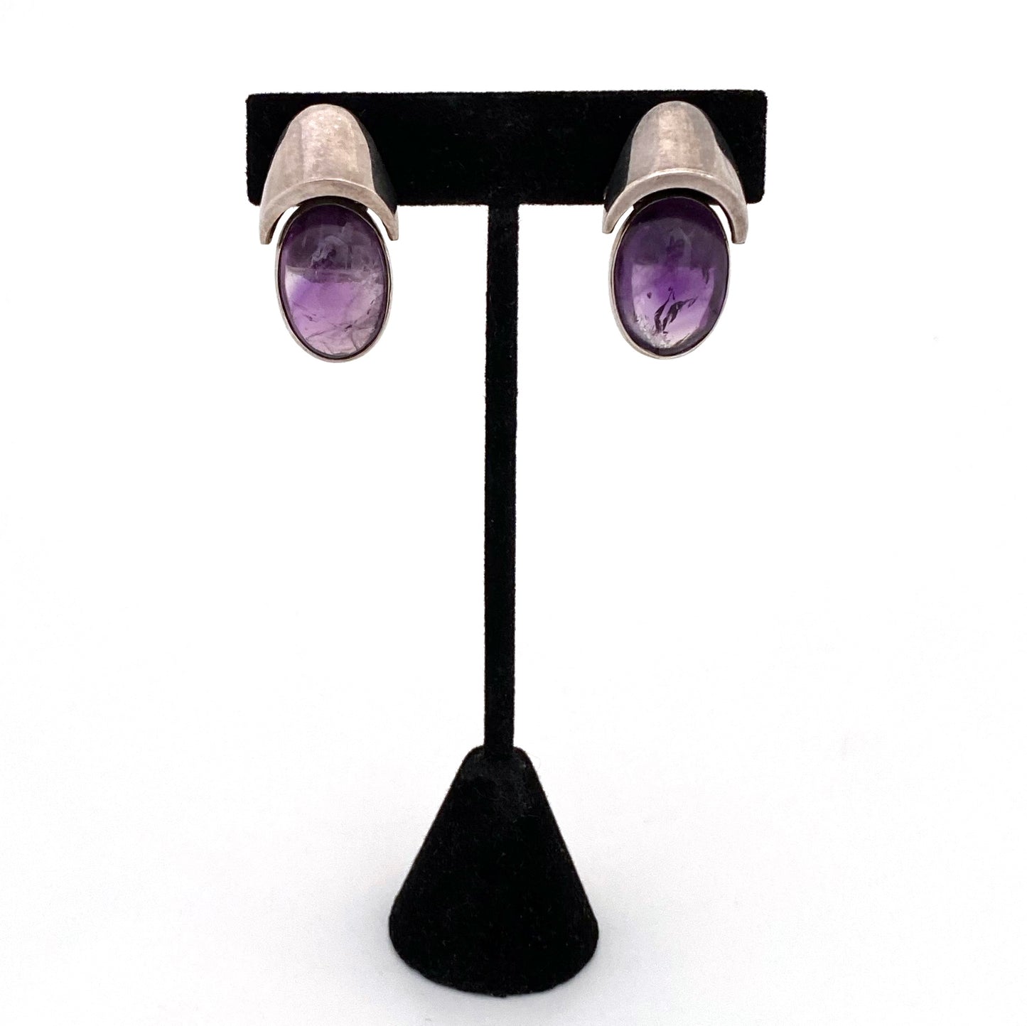 Antonio Pineda silver & amethyst articulated earrings