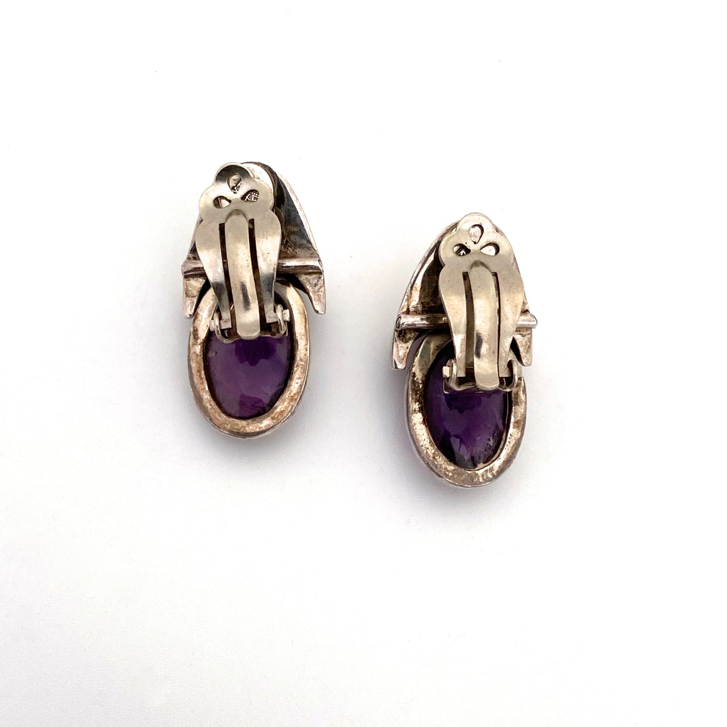 Antonio Pineda silver & amethyst articulated earrings