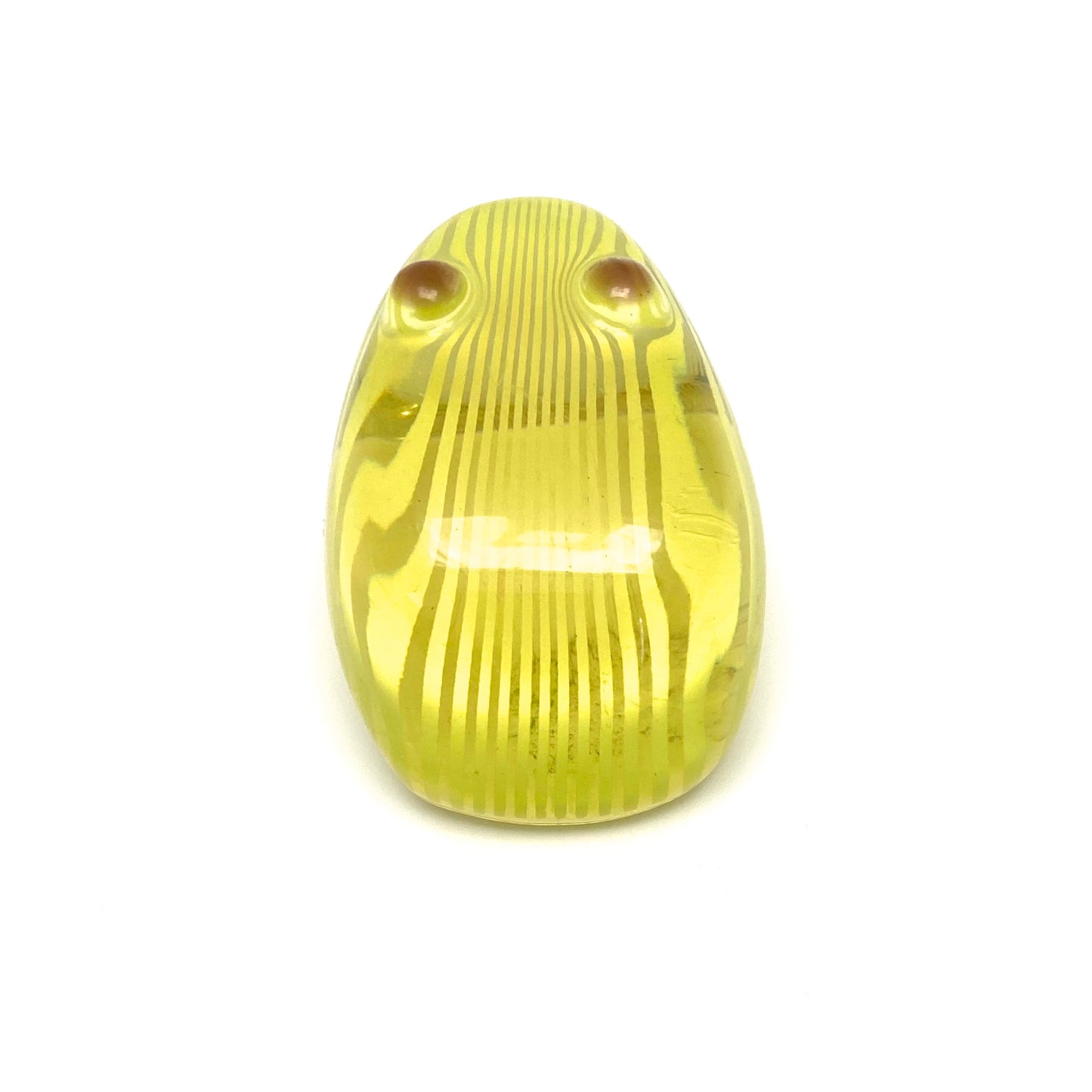 Abraham Palatnik yellow lucite frog sculpture