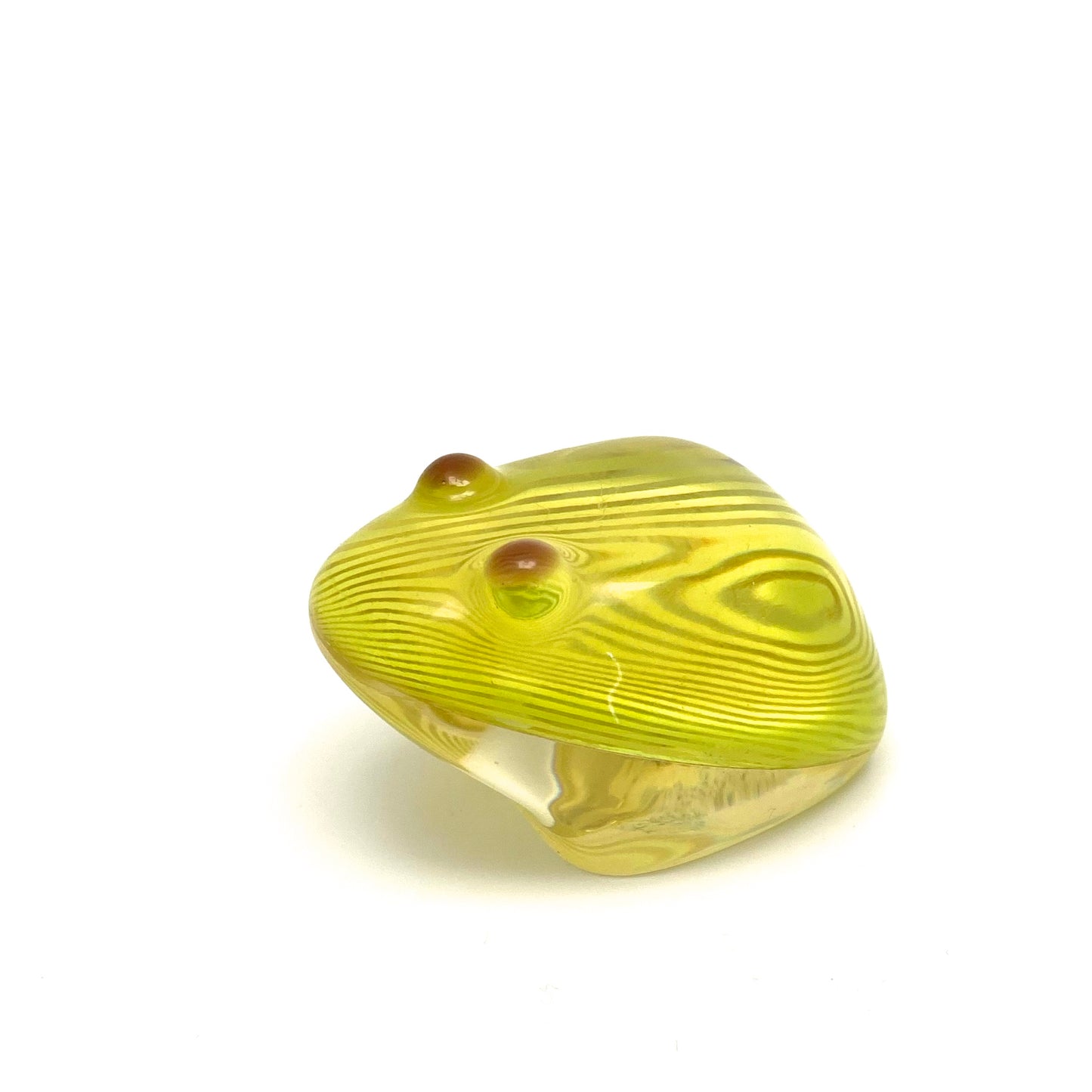 Abraham Palatnik yellow lucite frog sculpture