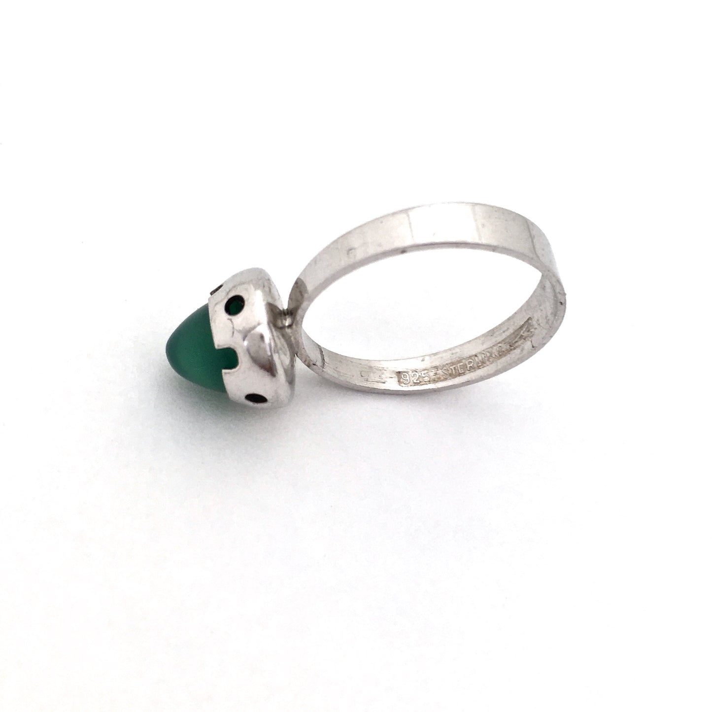 Martti Viikinniemi Finland silver & chrysoprase ring