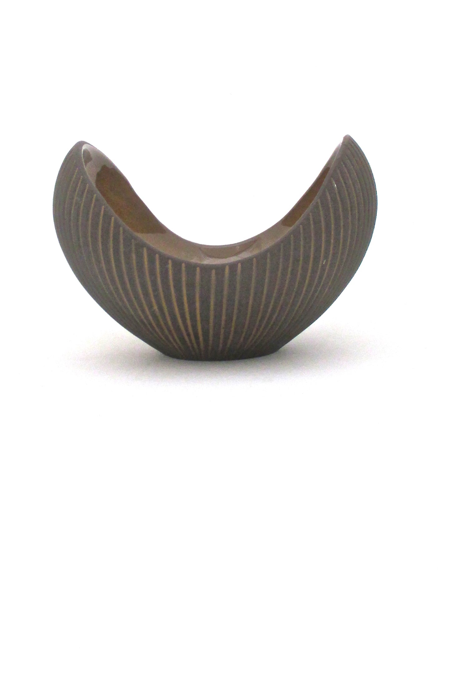 profile Upsala Ekeby Sweden vintage mid century ceramic Kokos bowl by Hjordis Oldfors