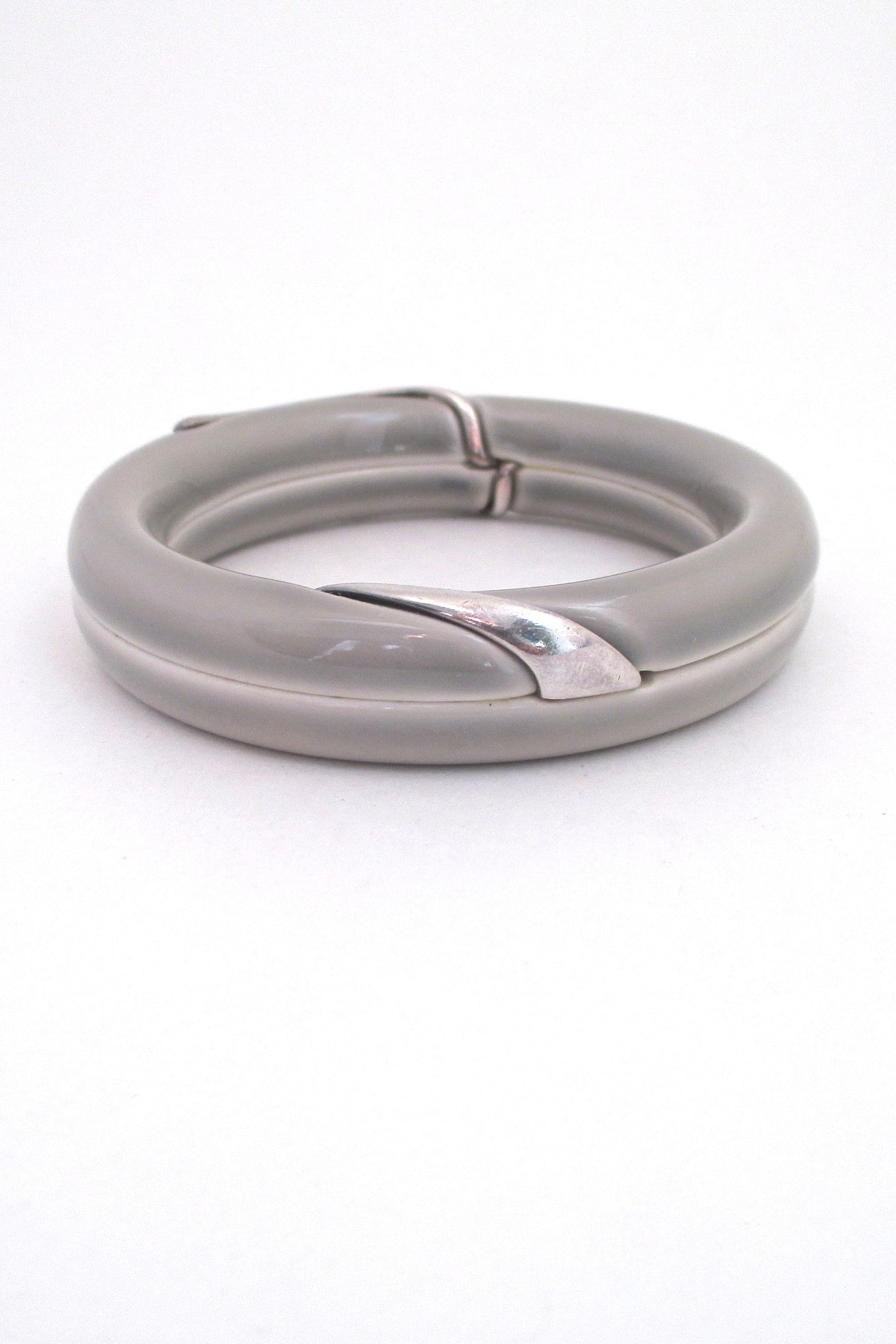 Royal Copenhagen silver & porcelain bangle