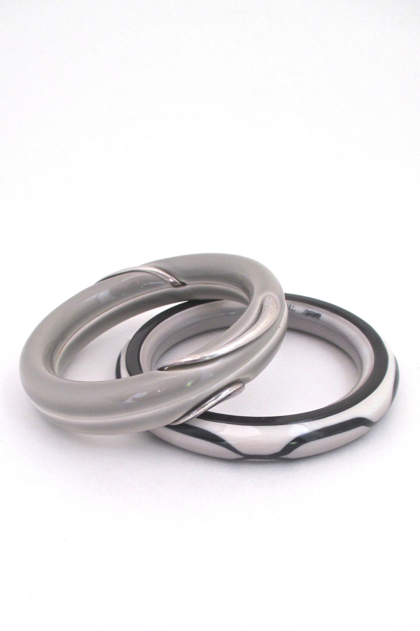 Royal Copenhagen silver & porcelain bangle