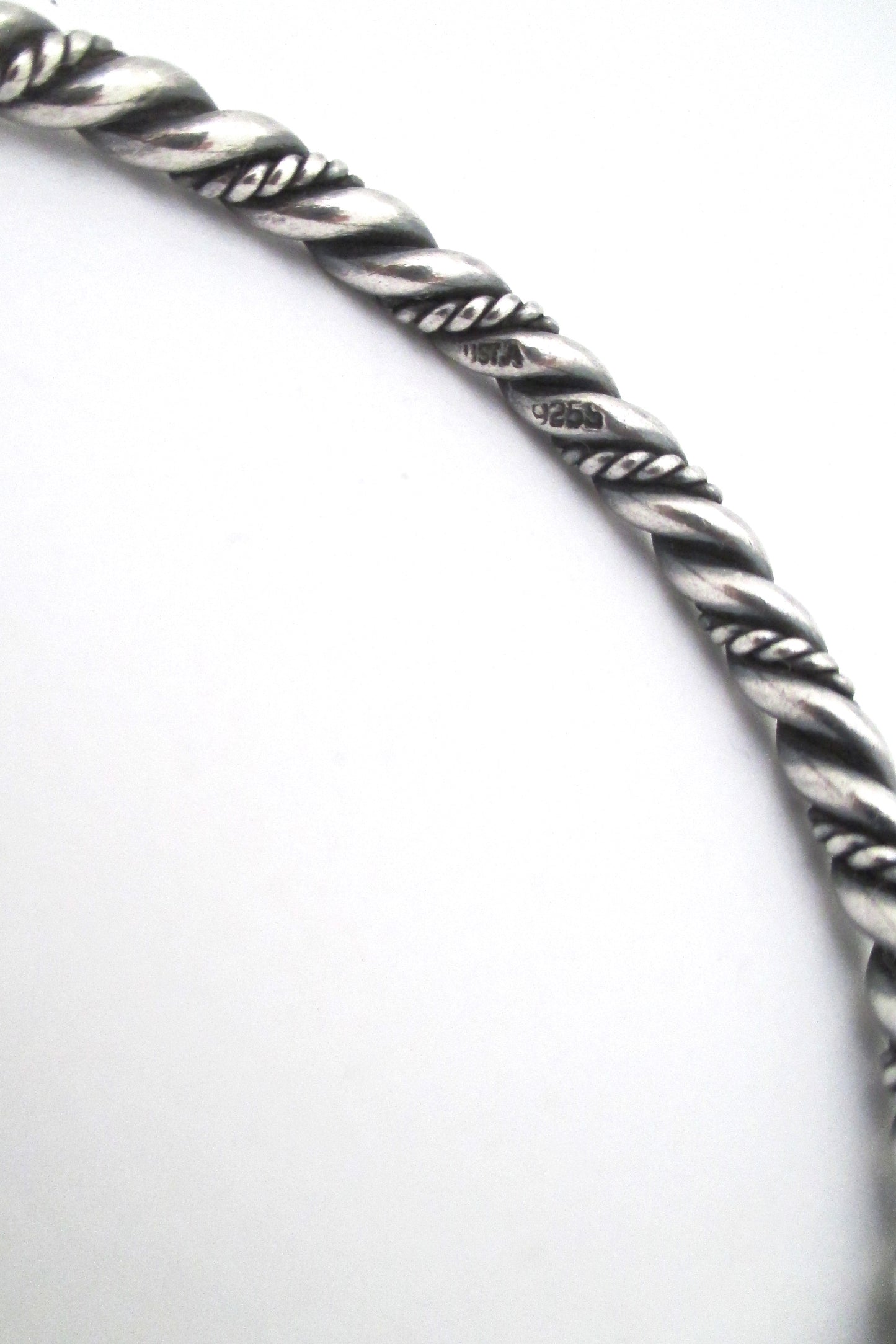 Just Andersen twisted silver bangle bracelet