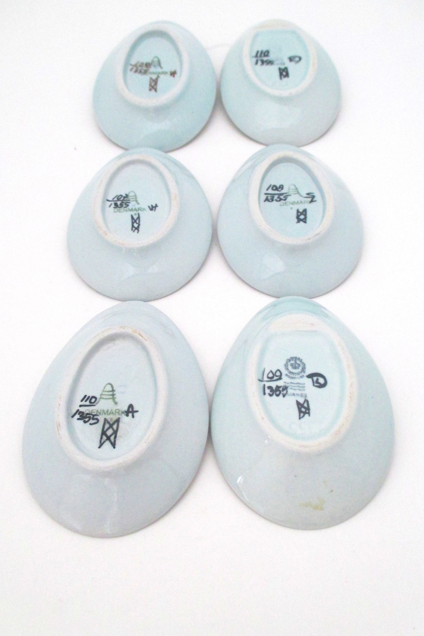 Royal Copenhagen Tenera bird dishes by Beth Breyen - set of 6