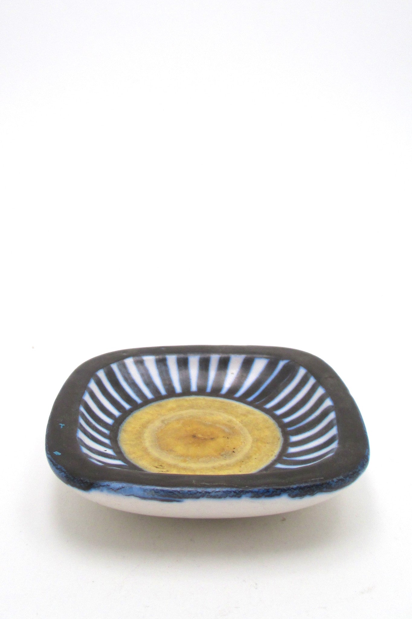 Lotte Bostlund miniature dish #1 - blue sun