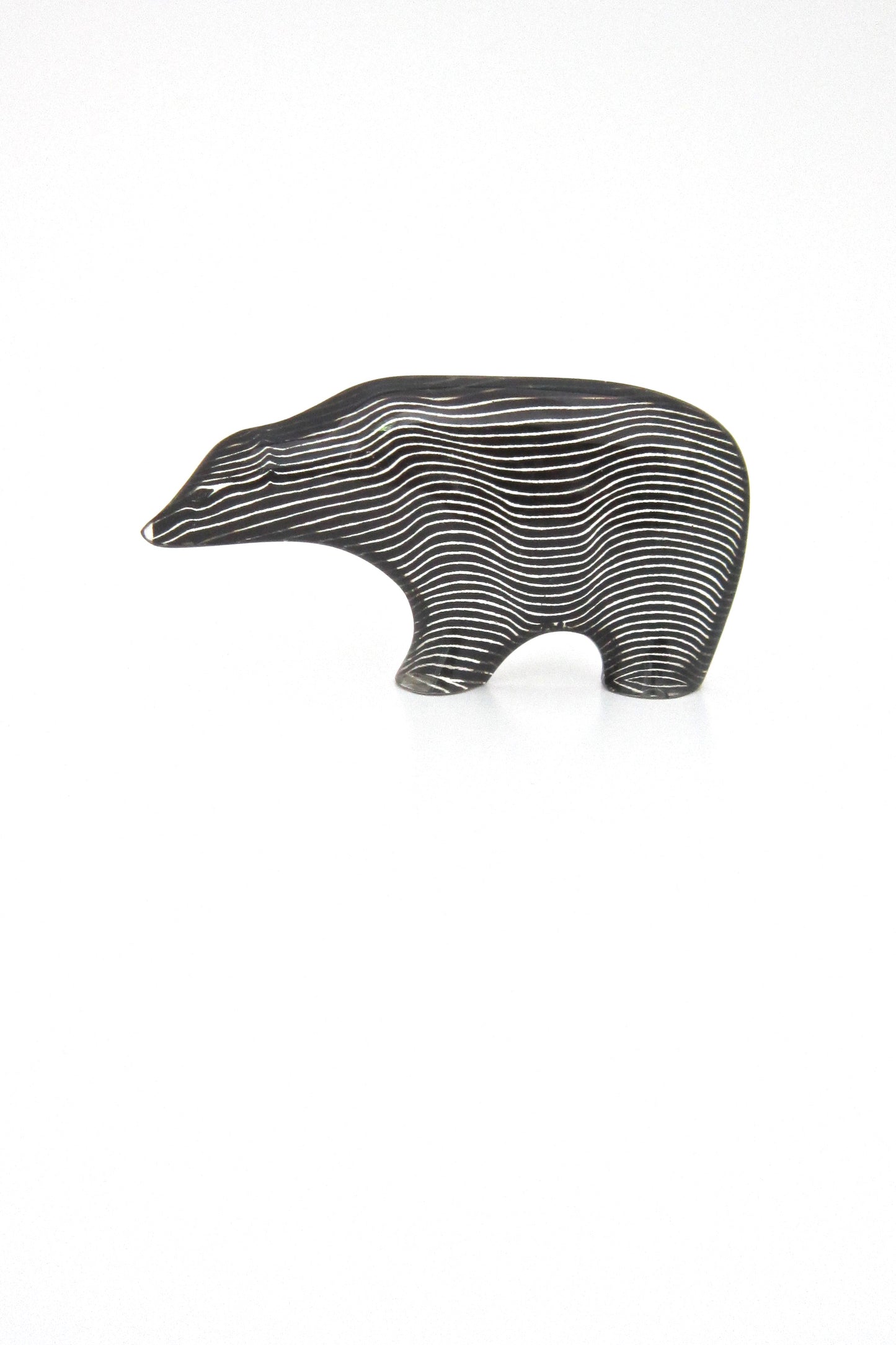 profile Abraham Palatnik Brazil vintage lucite op art bear animal sculpture mid century modern
