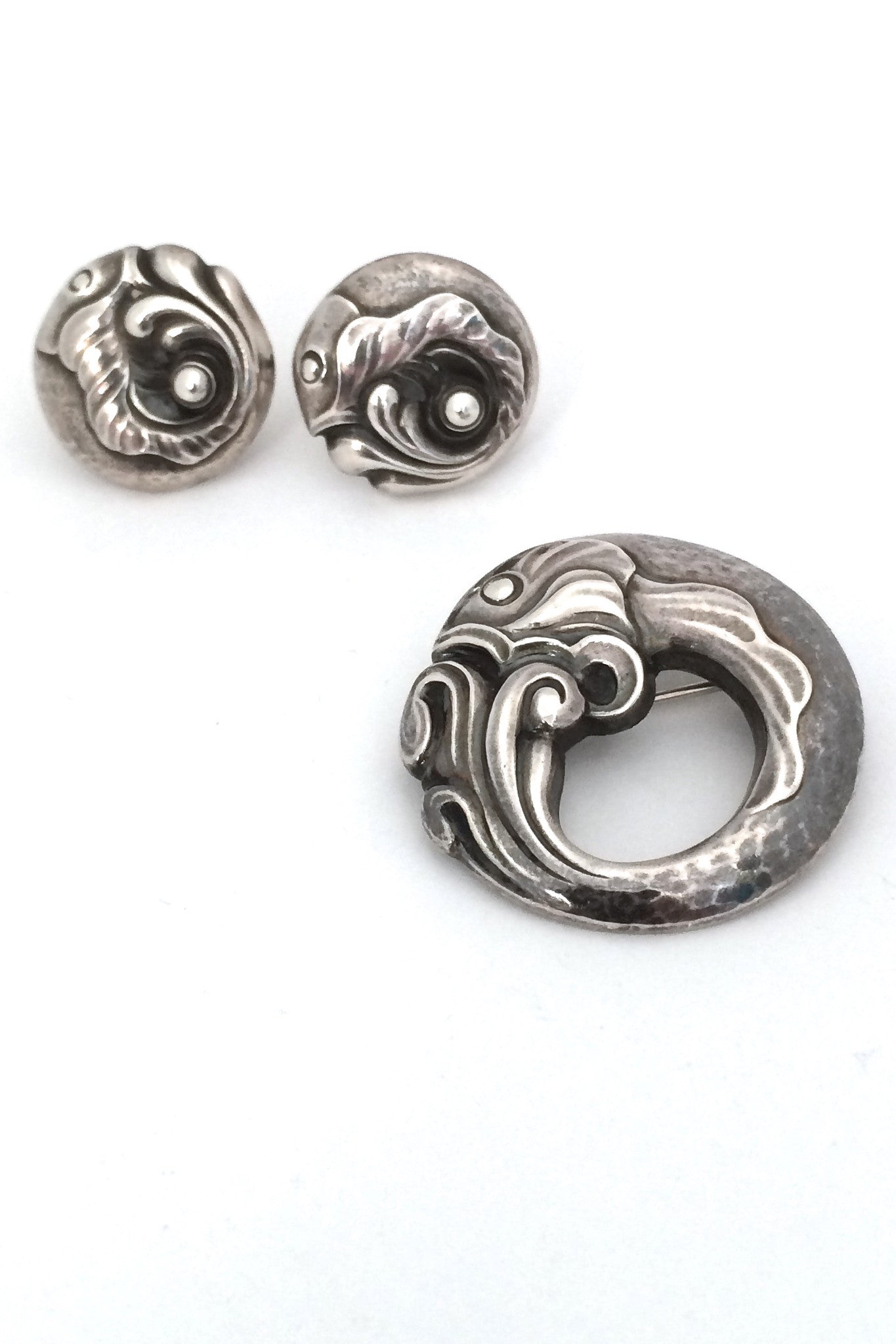 Georg Jensen skonvirke fish brooch #10