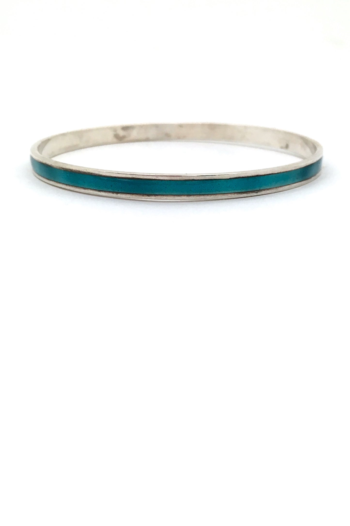 detail David Andersen Norway vintage sterling silver enamel bangle bracelet Scandinavian Modern design jewelry