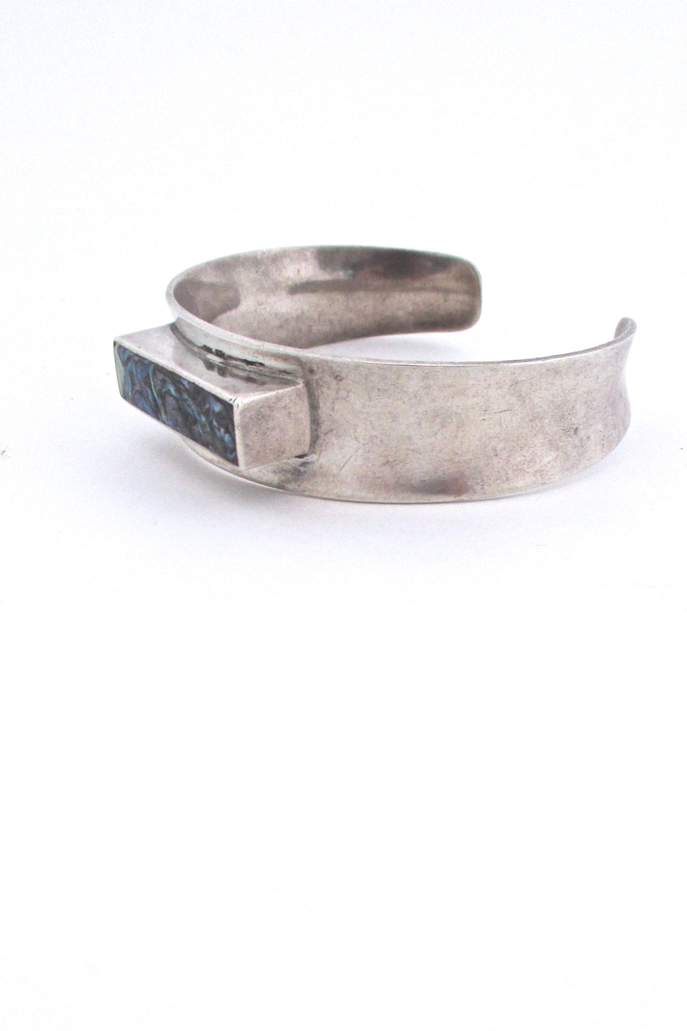 Arne Johansen silver & abalone cuff bracelet