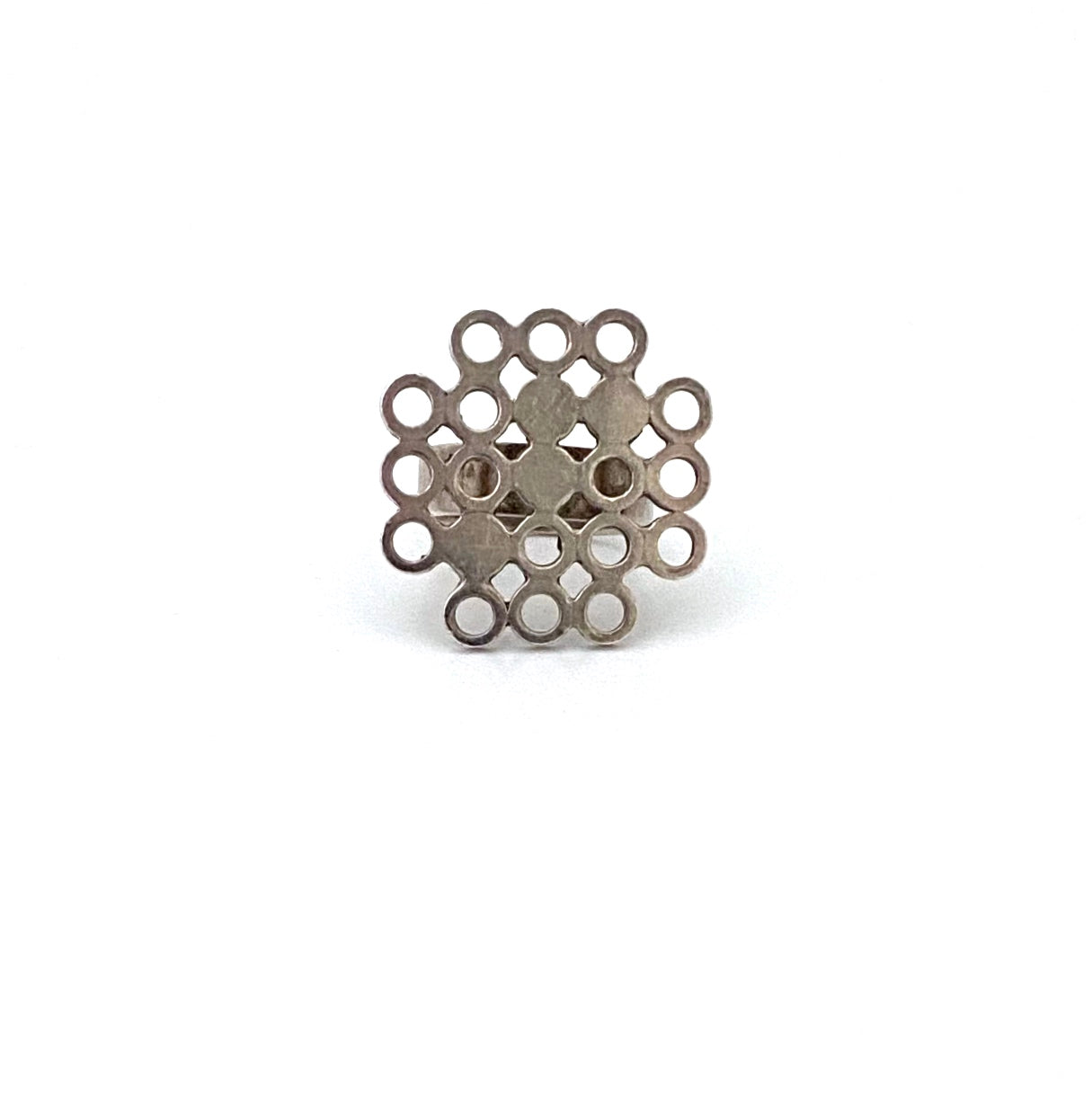 detail aarikka Finland vintage silver large ring 1964 Scandinavian Modernist jewelry design