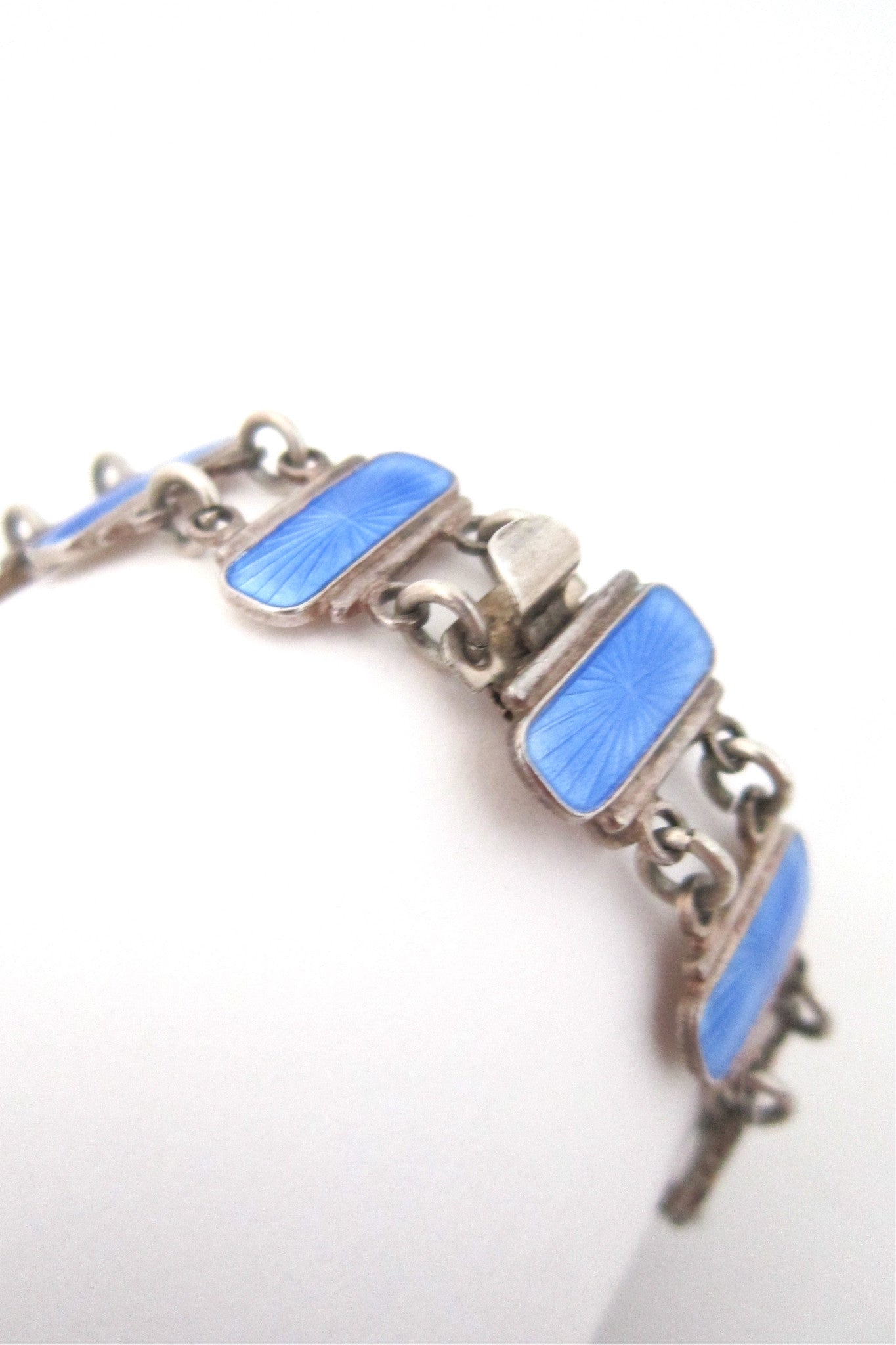 Volmer Bahner Denmark vintage sterling enamel link bracelet