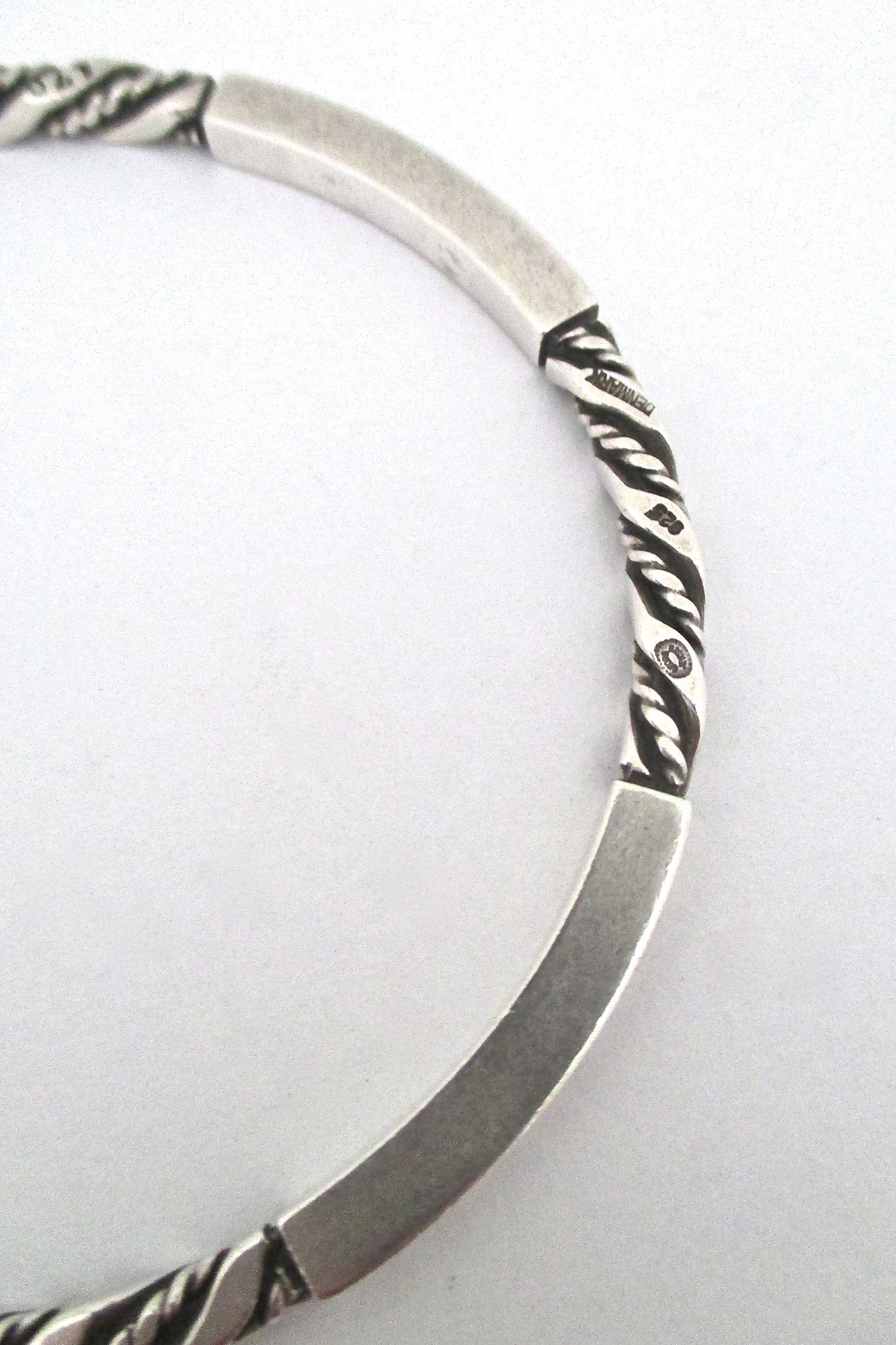 Georg Jensen twisted silver bangle 17C
