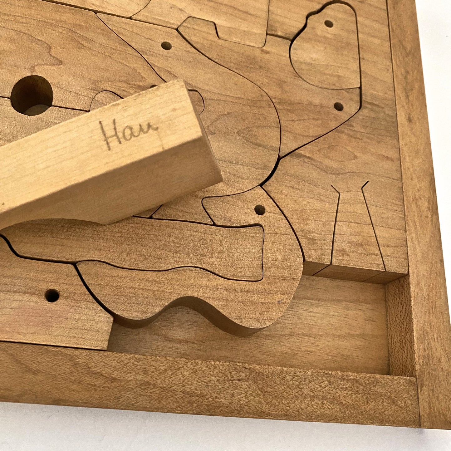 mid century wooden animal puzzle ~ after Enzo Mari