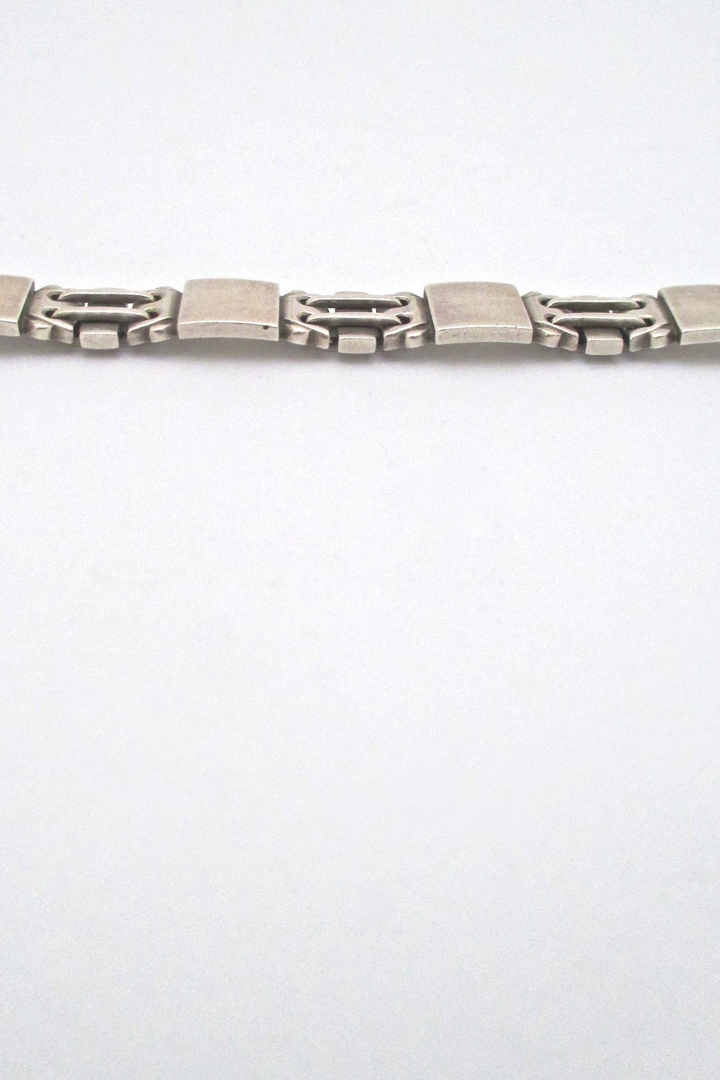 detail Georg Jensen Denmark vintage silver panel link bracelet 48 by Oscar Gundlach Pedersen