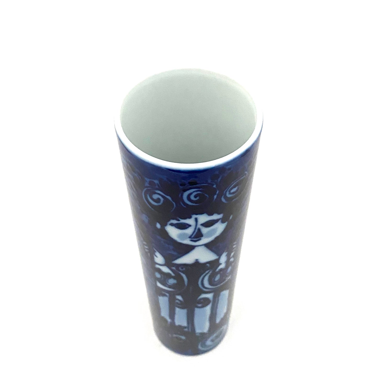 Rosenthal flow blue porcelain vase ~ Bjorn Wiinblad