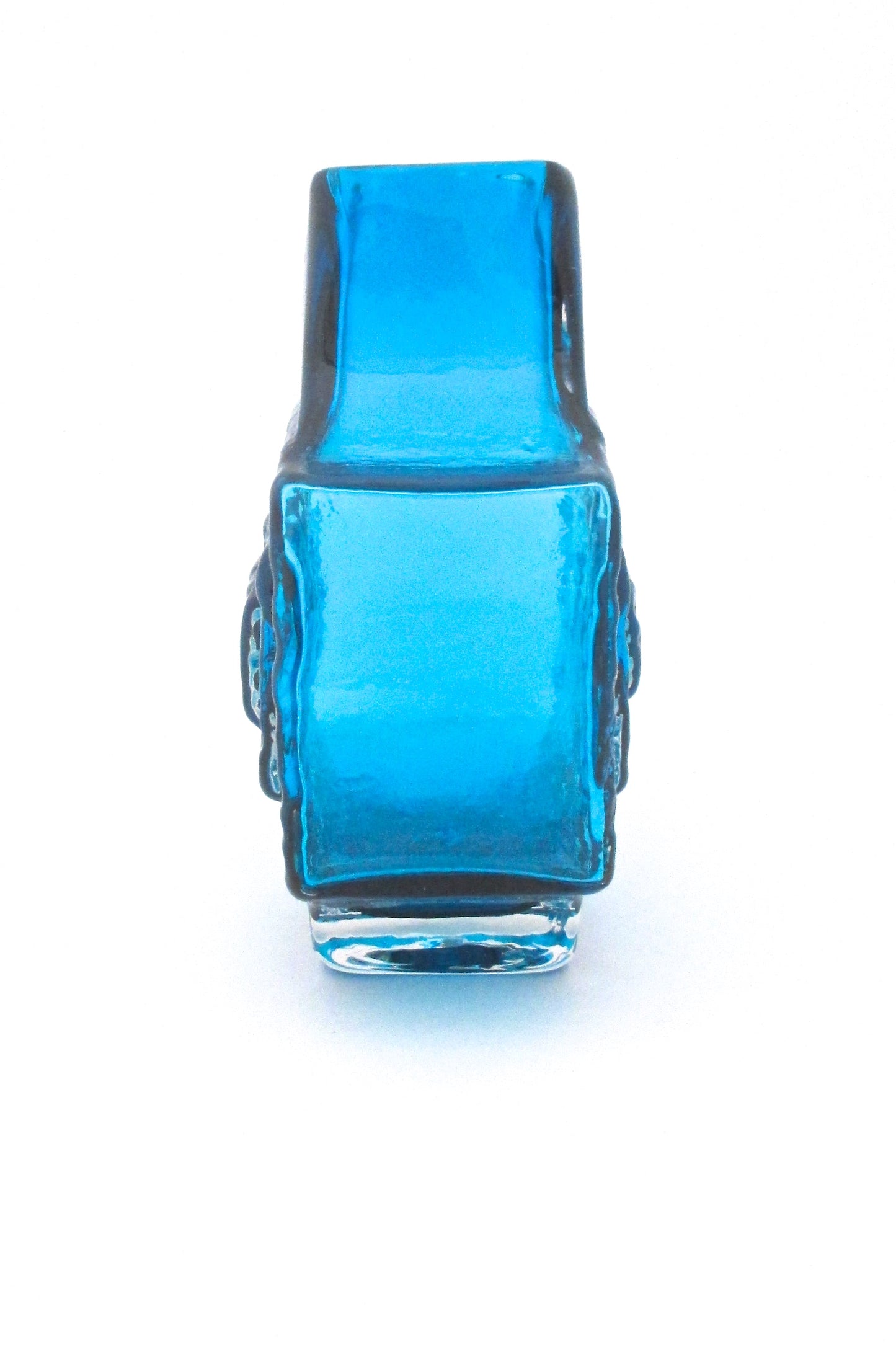 Whitefriars 'Concentric TV' vase 9677 ~ Kingfisher Blue