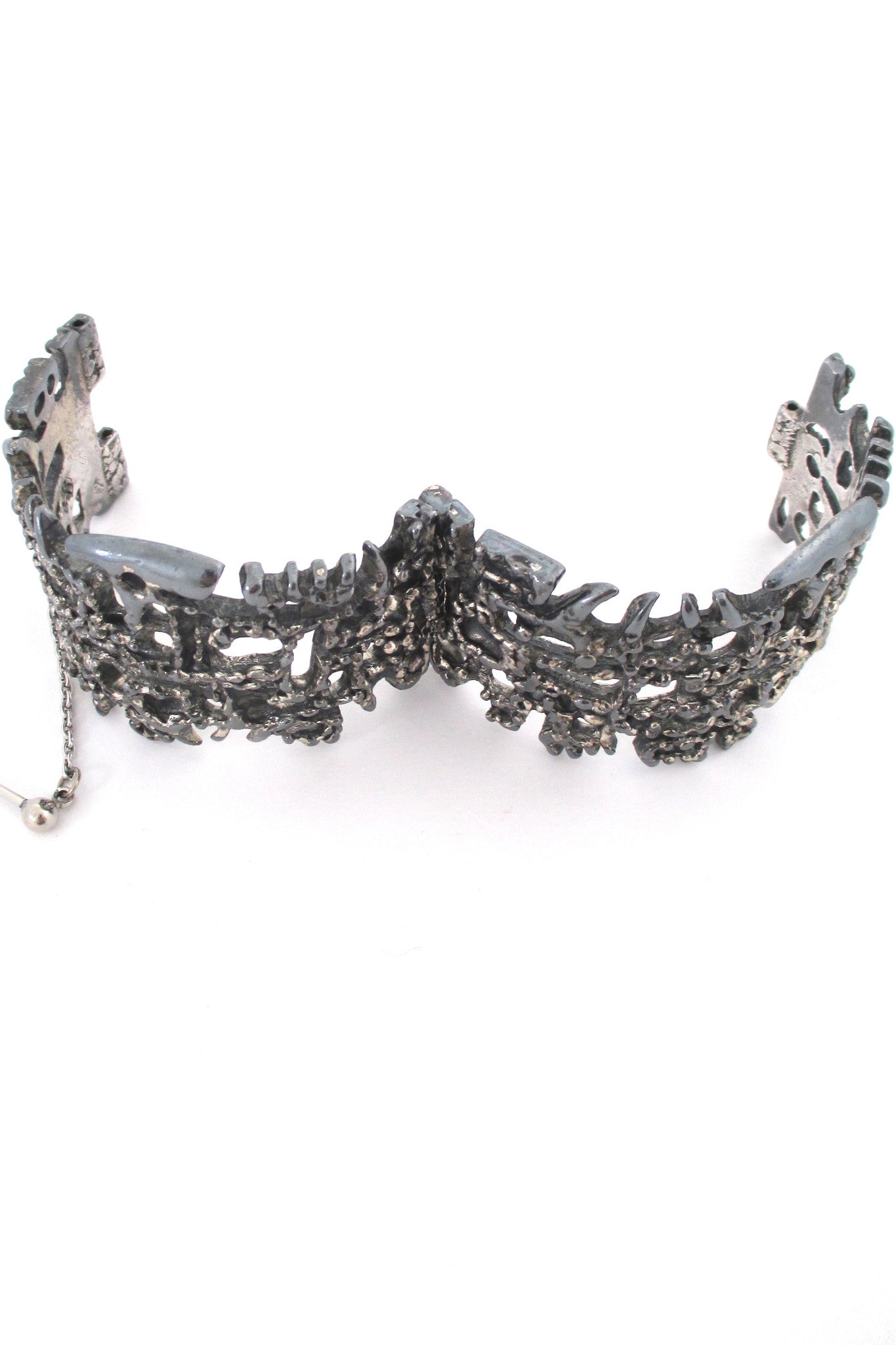 Guy Vidal large hinged bracelet - pin closure