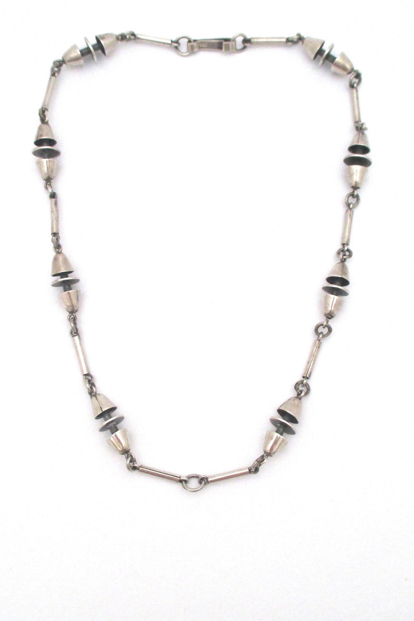 constructivist heavy silver chain necklace
