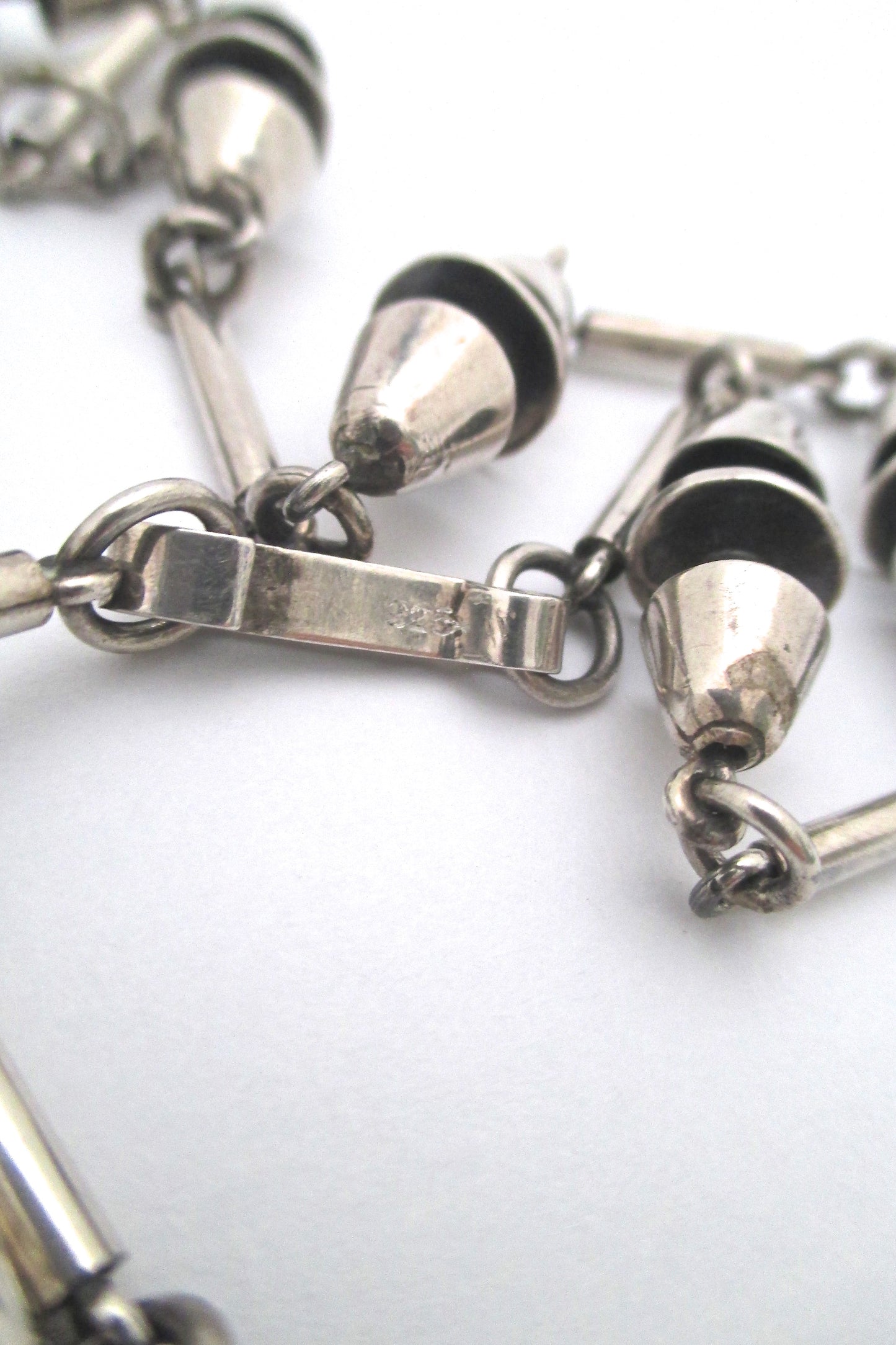 constructivist heavy silver chain necklace