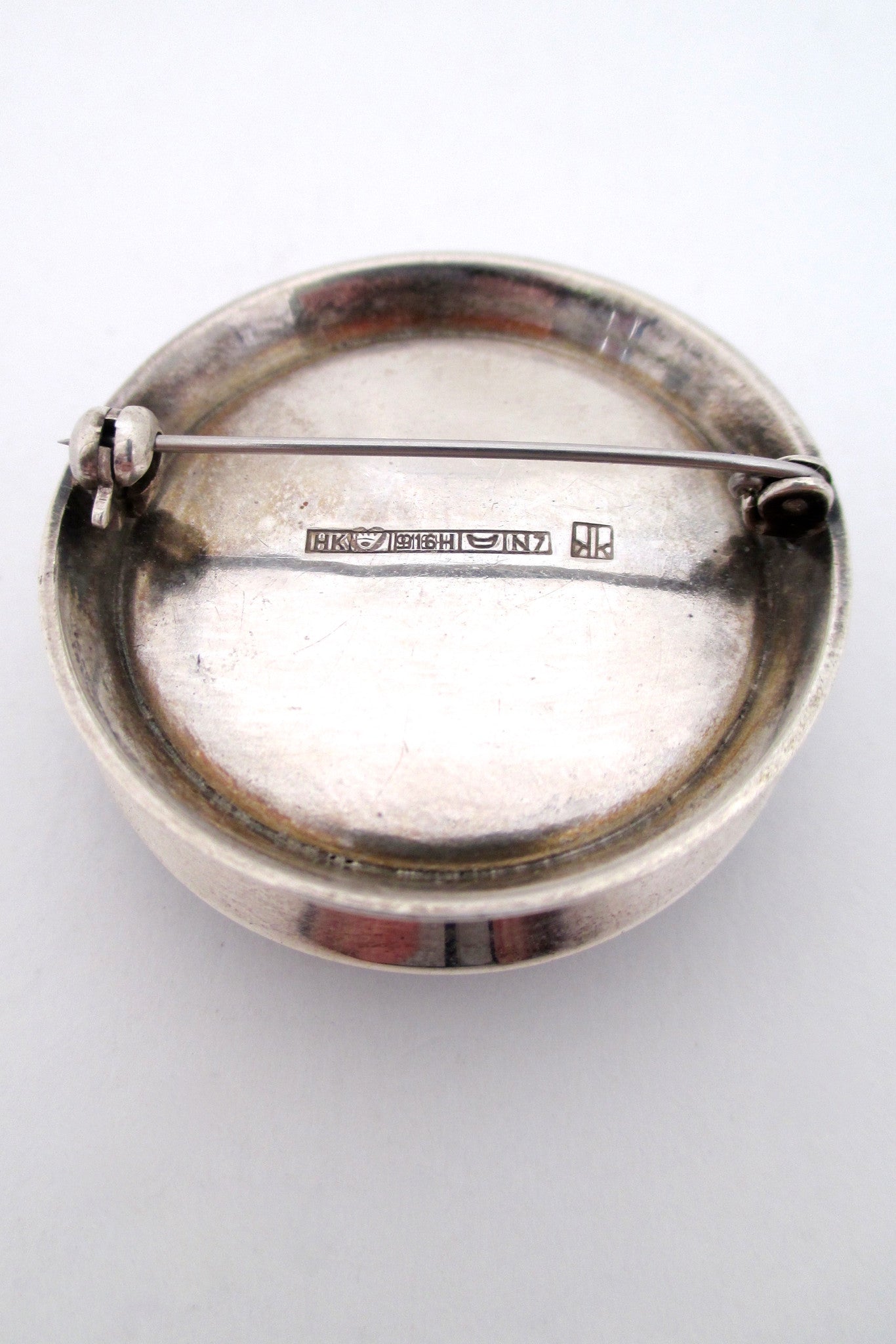 Kaunis Koru large amethyst brooch by Heikki Kaksonen, 1966