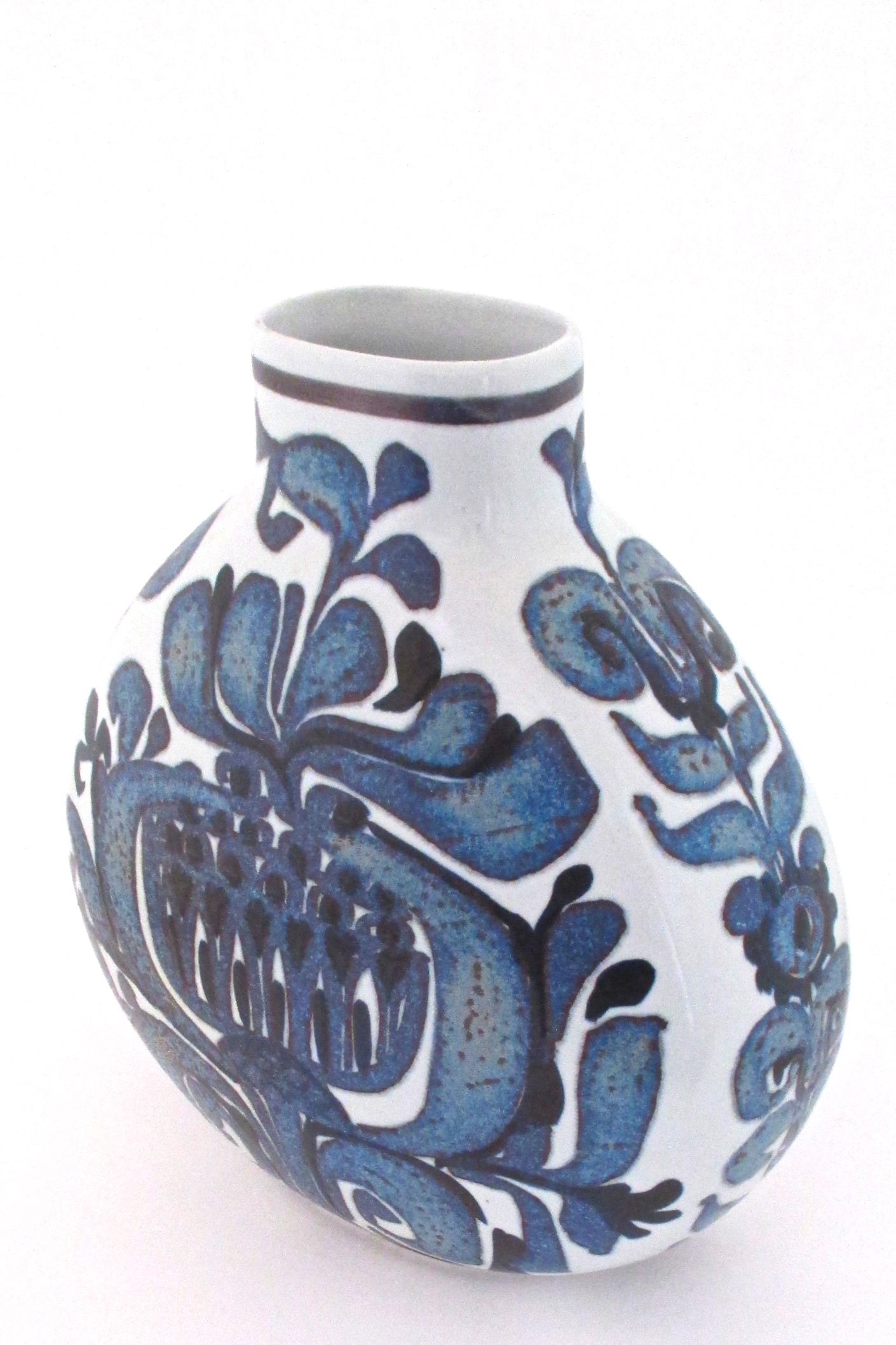 profile Royal Copenhagen Denmark vintage mid century Tenera large vase by Kari Christensen