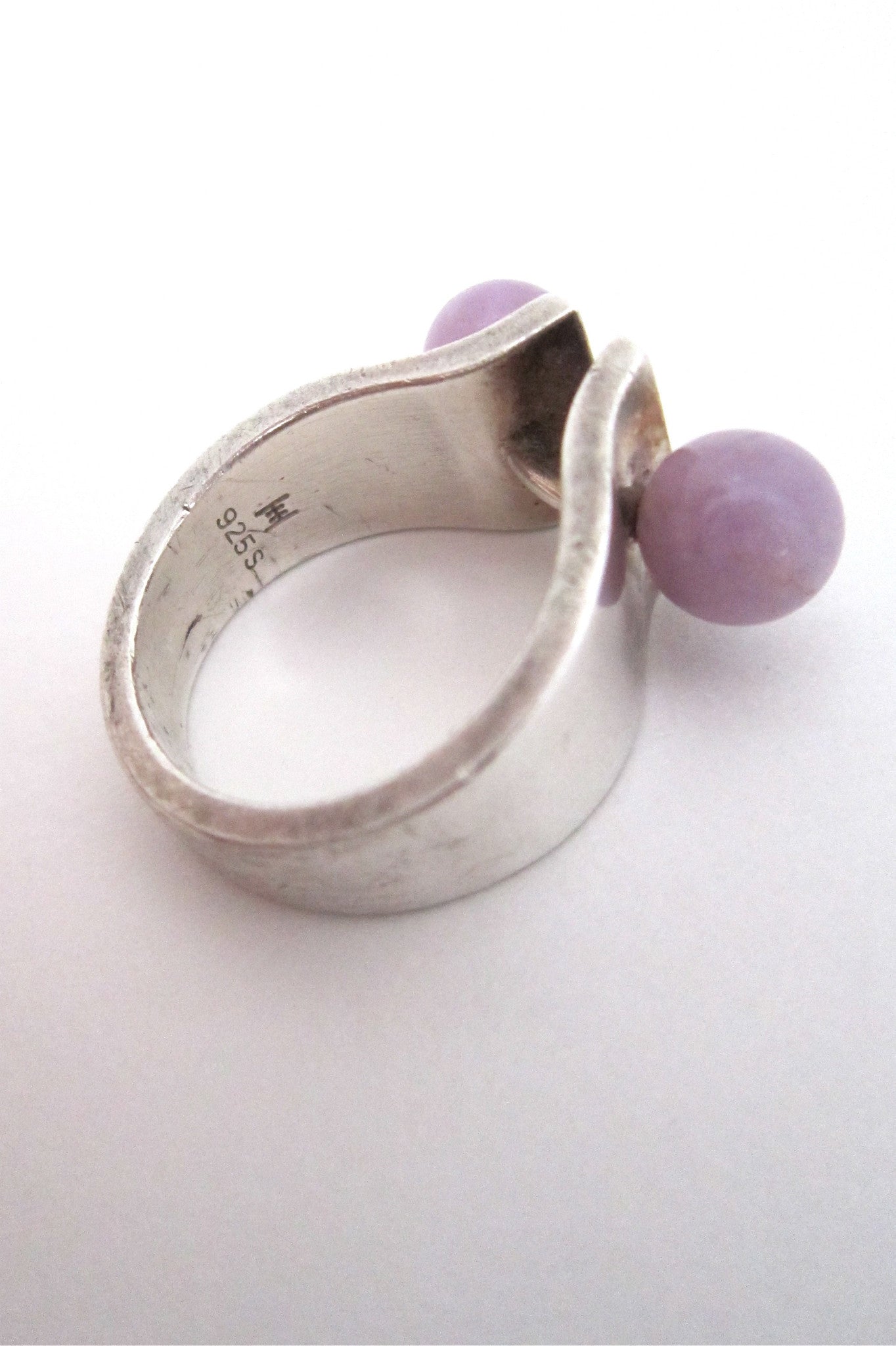Hans Hansen double amethyst ring