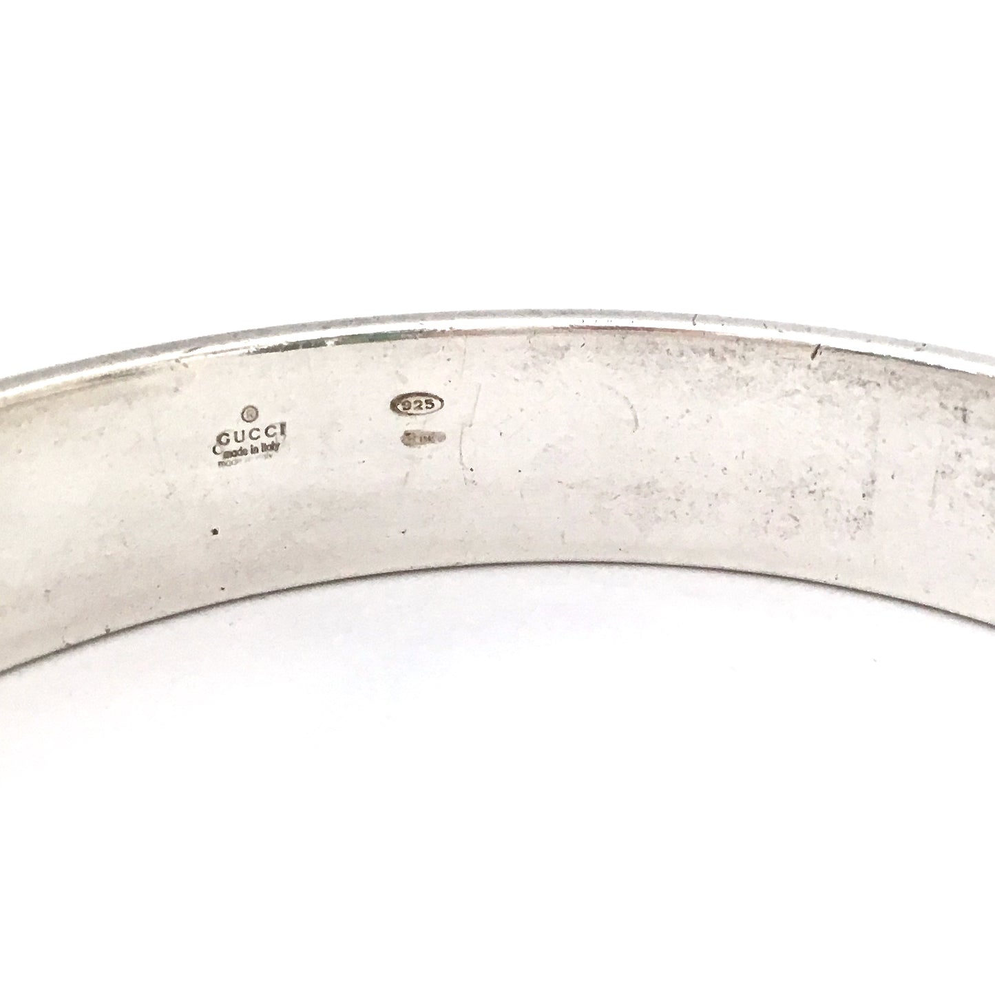 Gucci heavy sterling silver men's cuff bracelet ~ original pouch