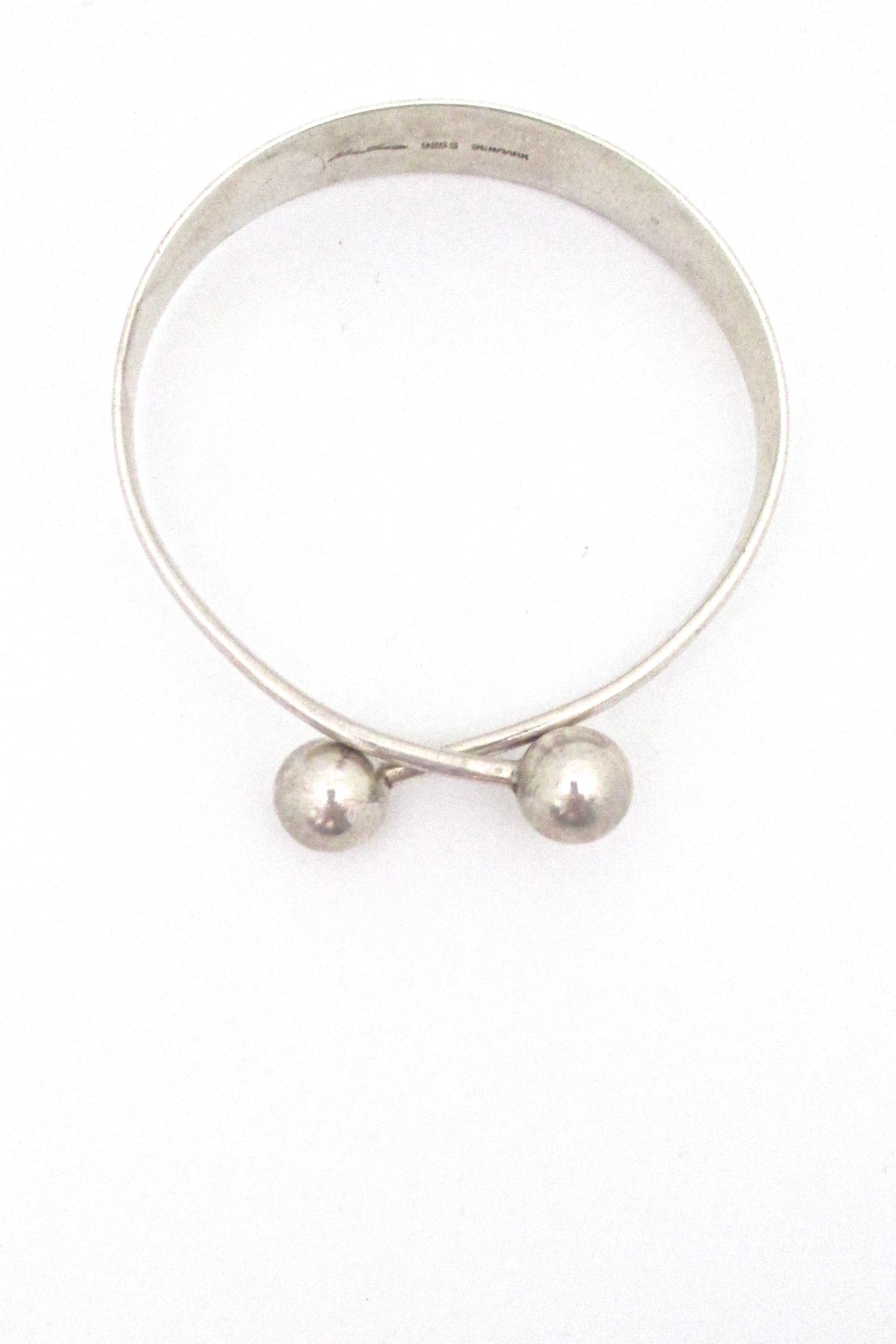 Hans Hansen heavy silver spheres bangle bracelet