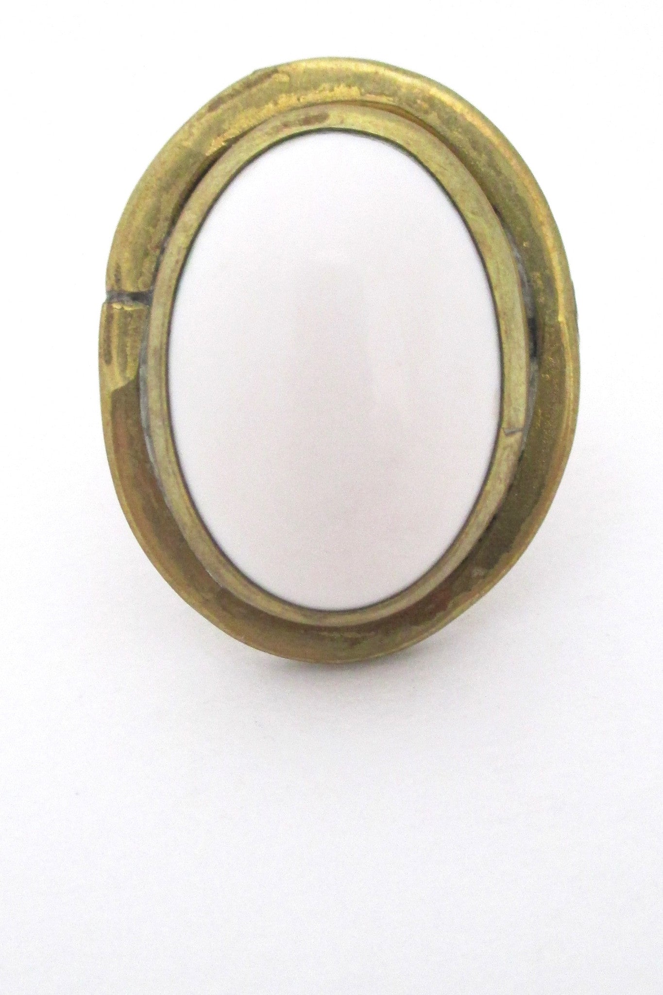 Rafael Alfandary Canada large vintage white ring at Samantha Howard Vintage