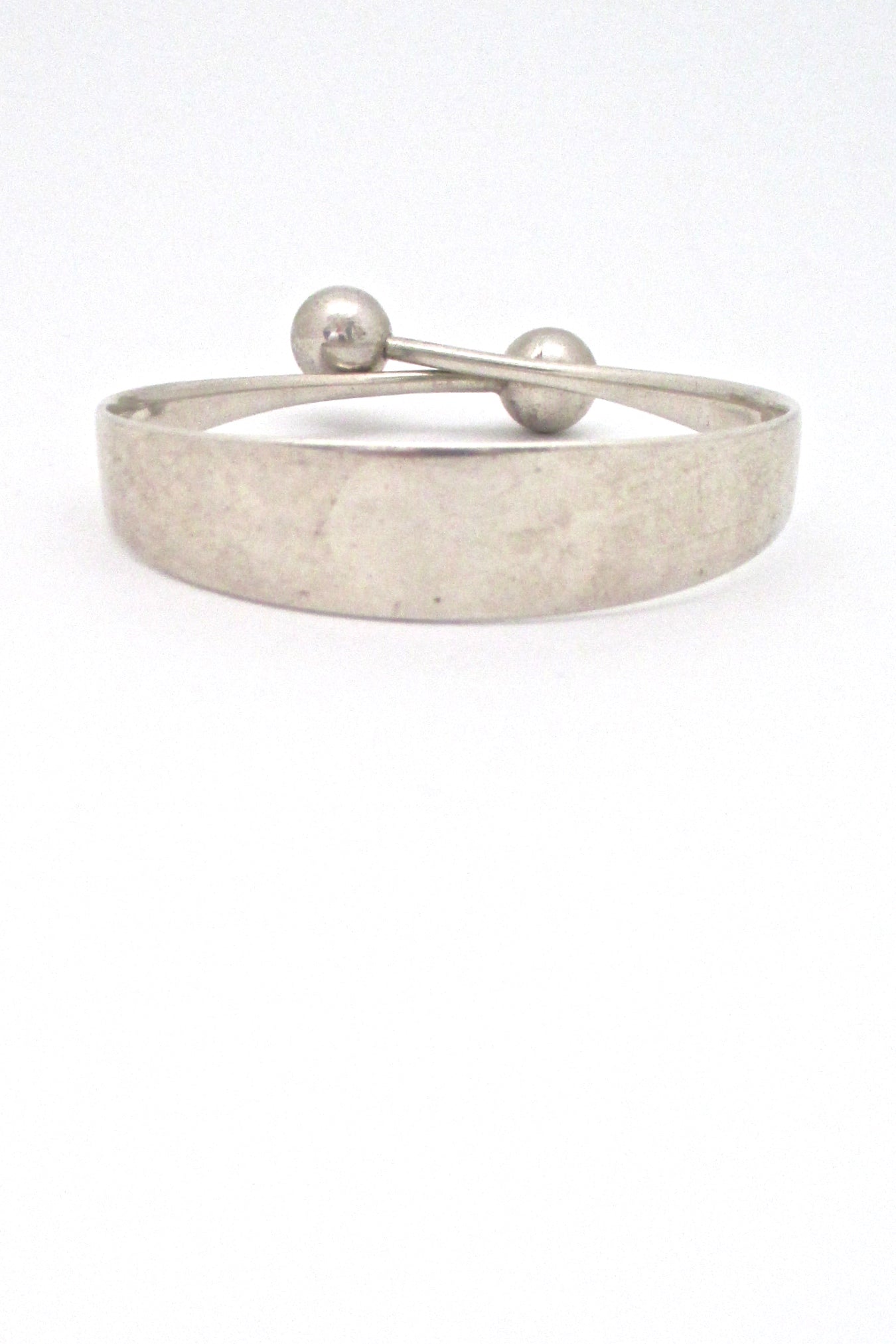 Hans Hansen heavy silver spheres bangle bracelet