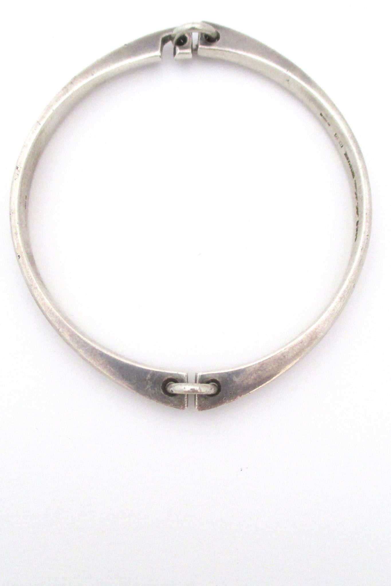 Hans Hansen Denmark Danish Modern mid century sterling silver hinged bracelet