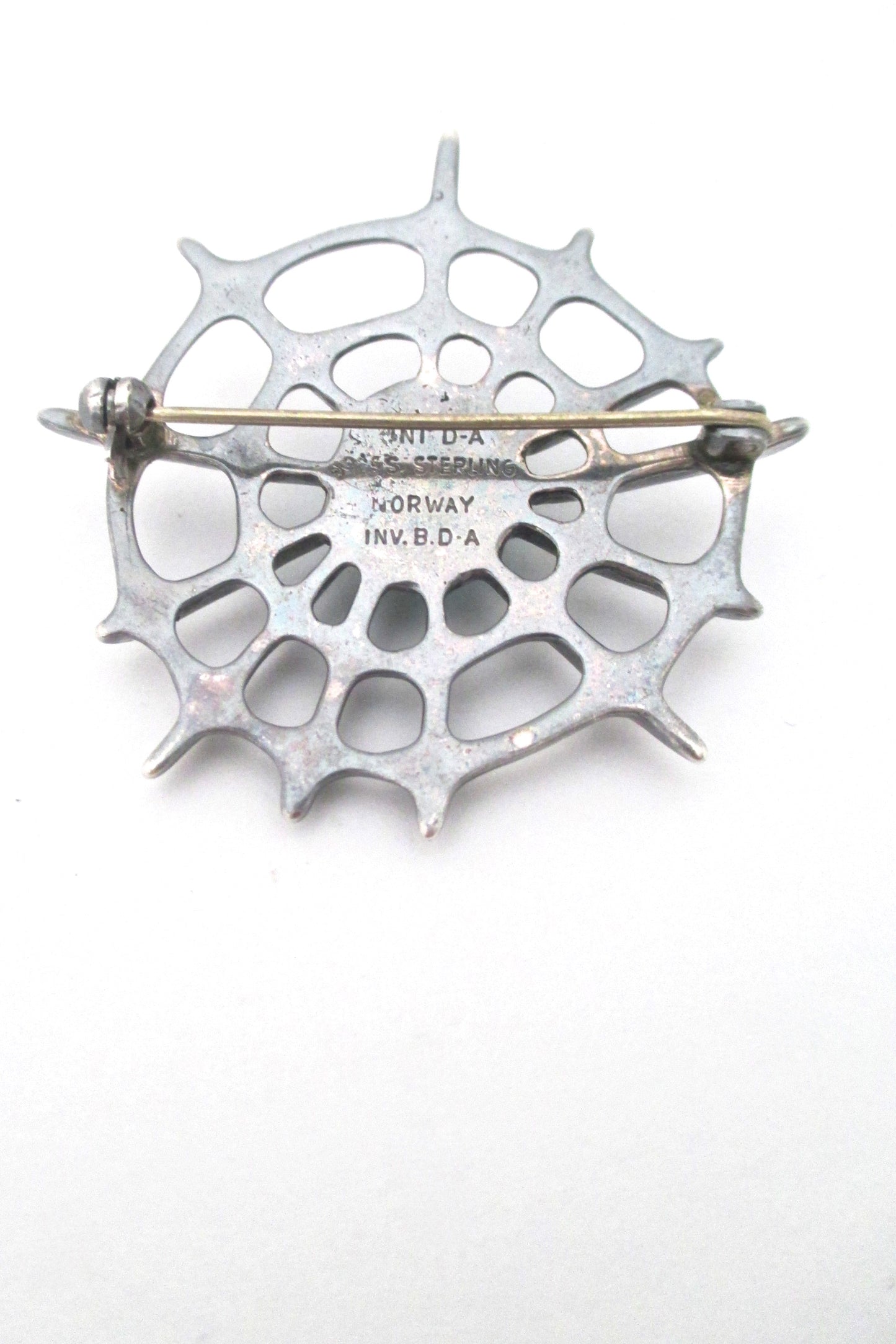 David-Andersen 'Spider Web' brooch ~ amazonite