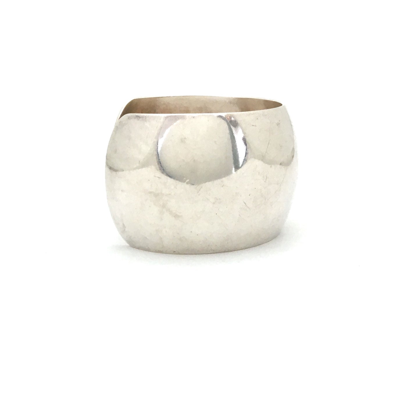 profile Anton Michelsen Denmark wide vintage sterling silver cuff bracelet Scandinavian Modern jewellery design