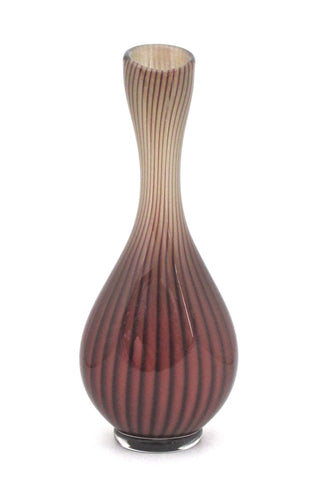 Kosta Sweden vintage Colora blown cased glass vase Vicke Lindstrand signed Scandinavian Modern design