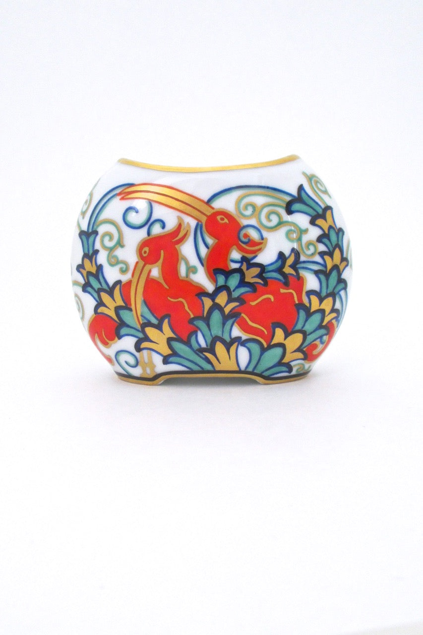 Kurt Wendler for Rosenthal Germany vintage Art Deco porcelain Indra vase 1920s