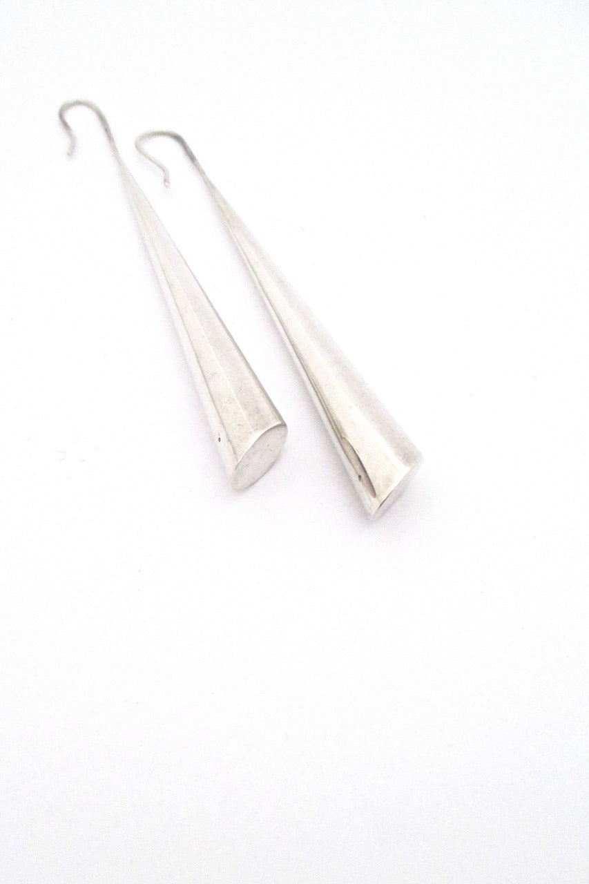 Marcin Zaremski Poland extra long vintage silver drop earrings