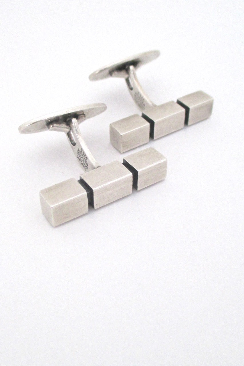Niels Erik From Denmark vintage Modernist silver cufflinks