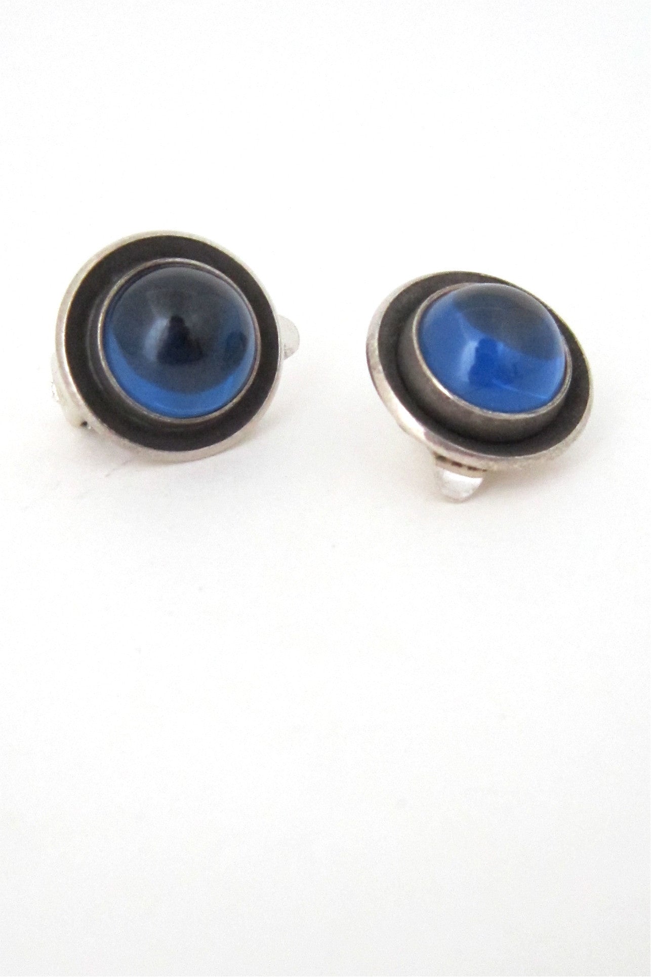 NE From Denmark vintage silver and blue earrings